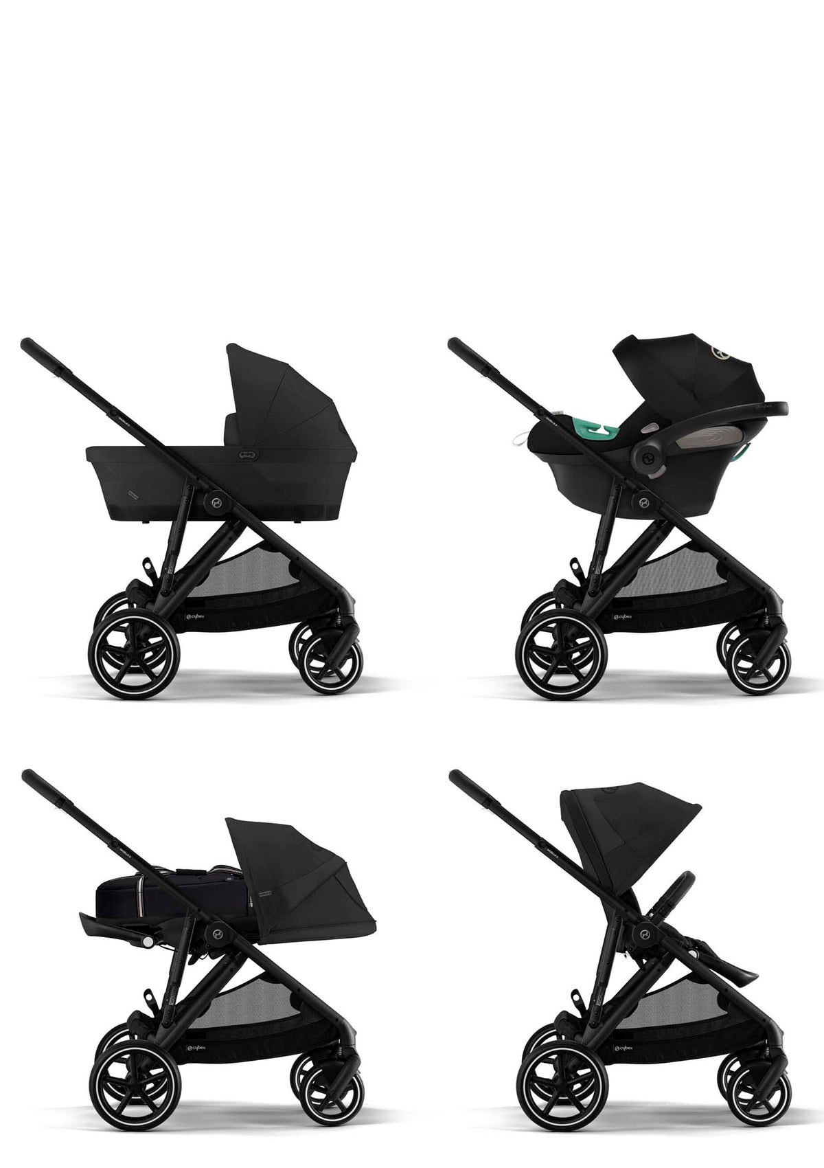 Kinderwagen 'Gazelle S' Black / Moon Black