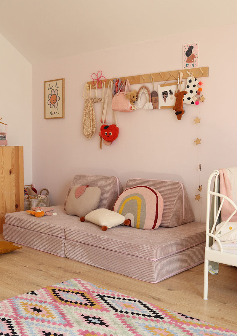 Funzy Spielsofa Cord Kirschblüte Rosa