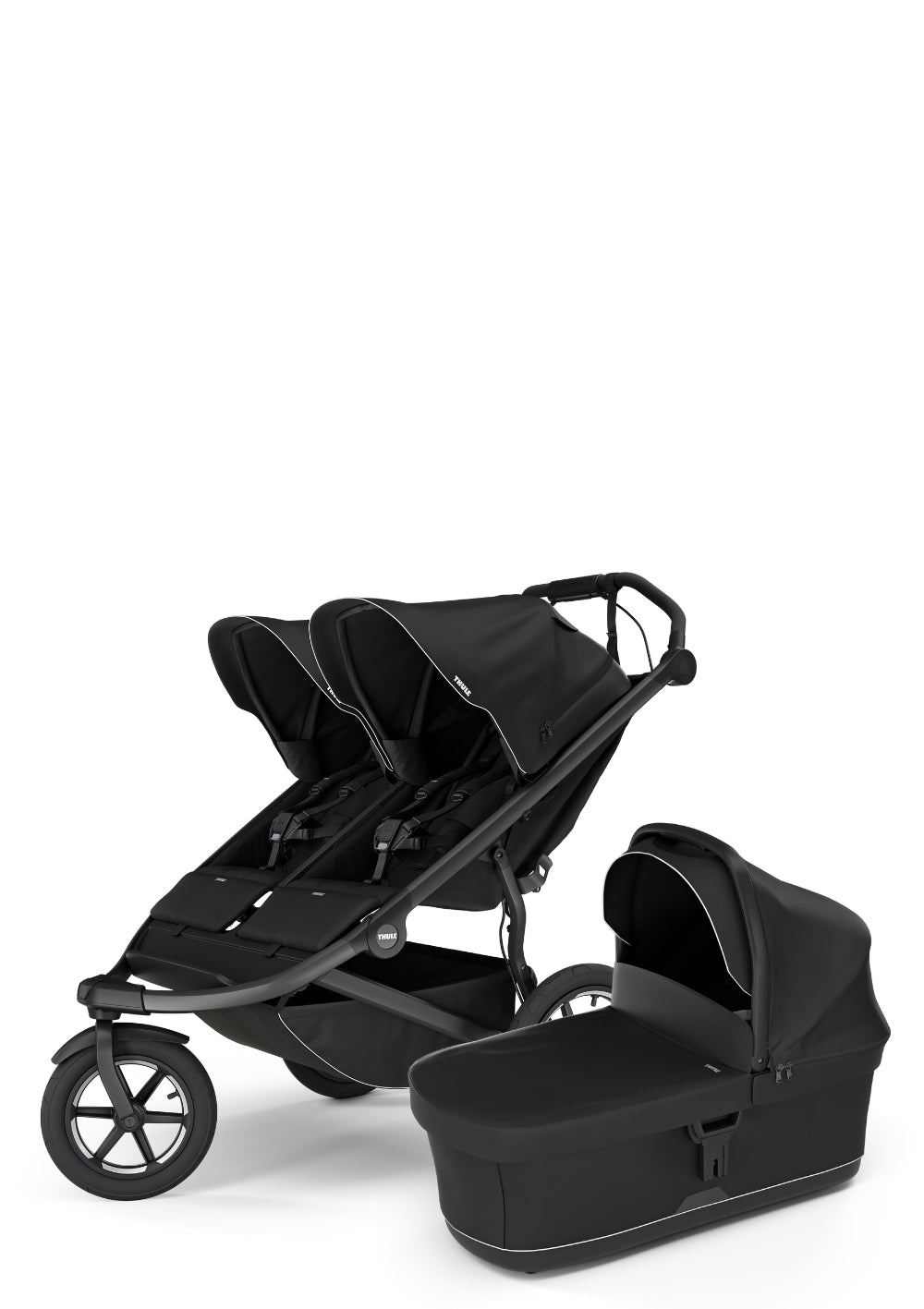 Thule Urban Glide 3 Double Kinderwagen-Set mit Babywanne Black