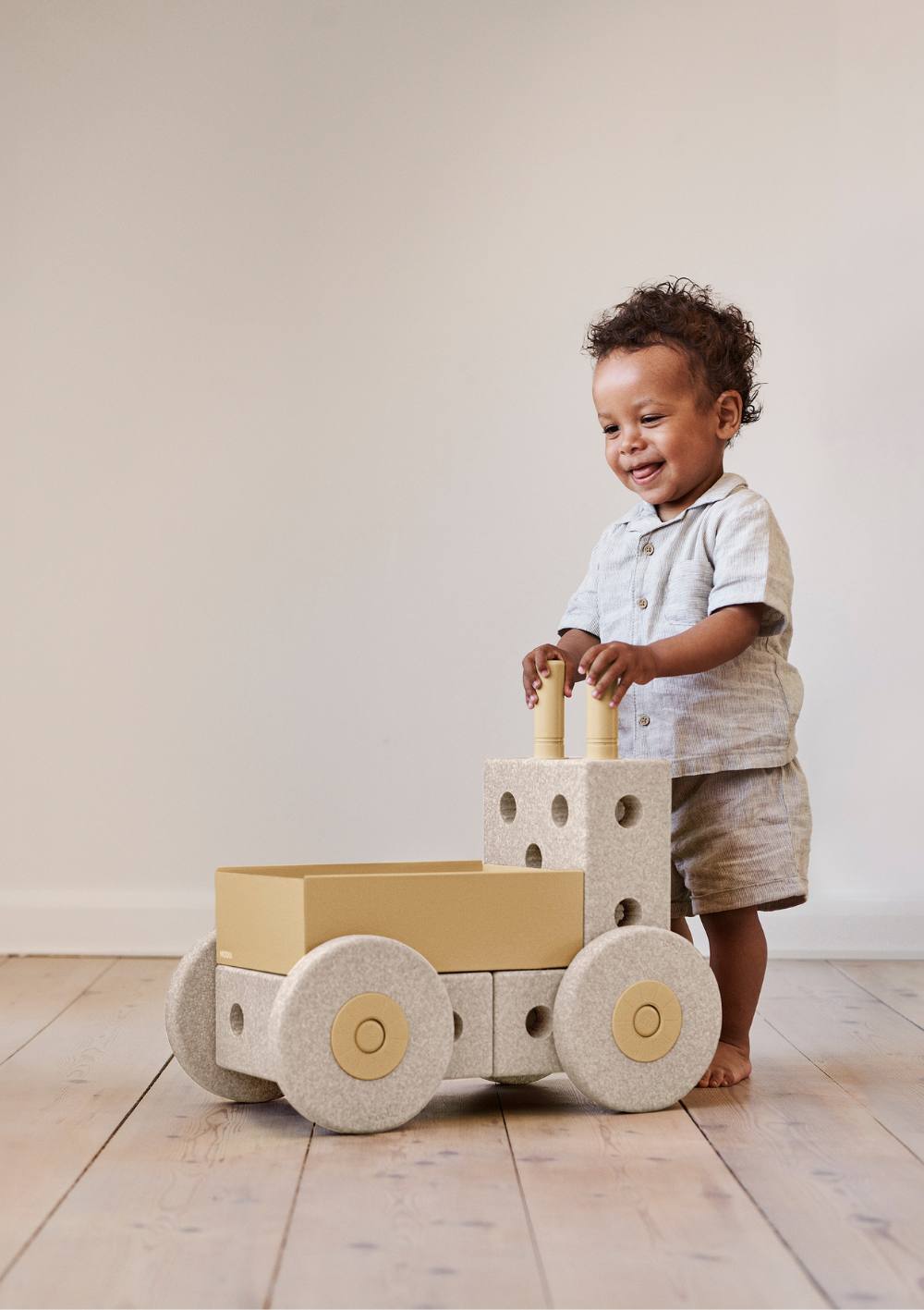 MODU 3-in-1 Lauflernwagen Sand Grey / Honey Yellow