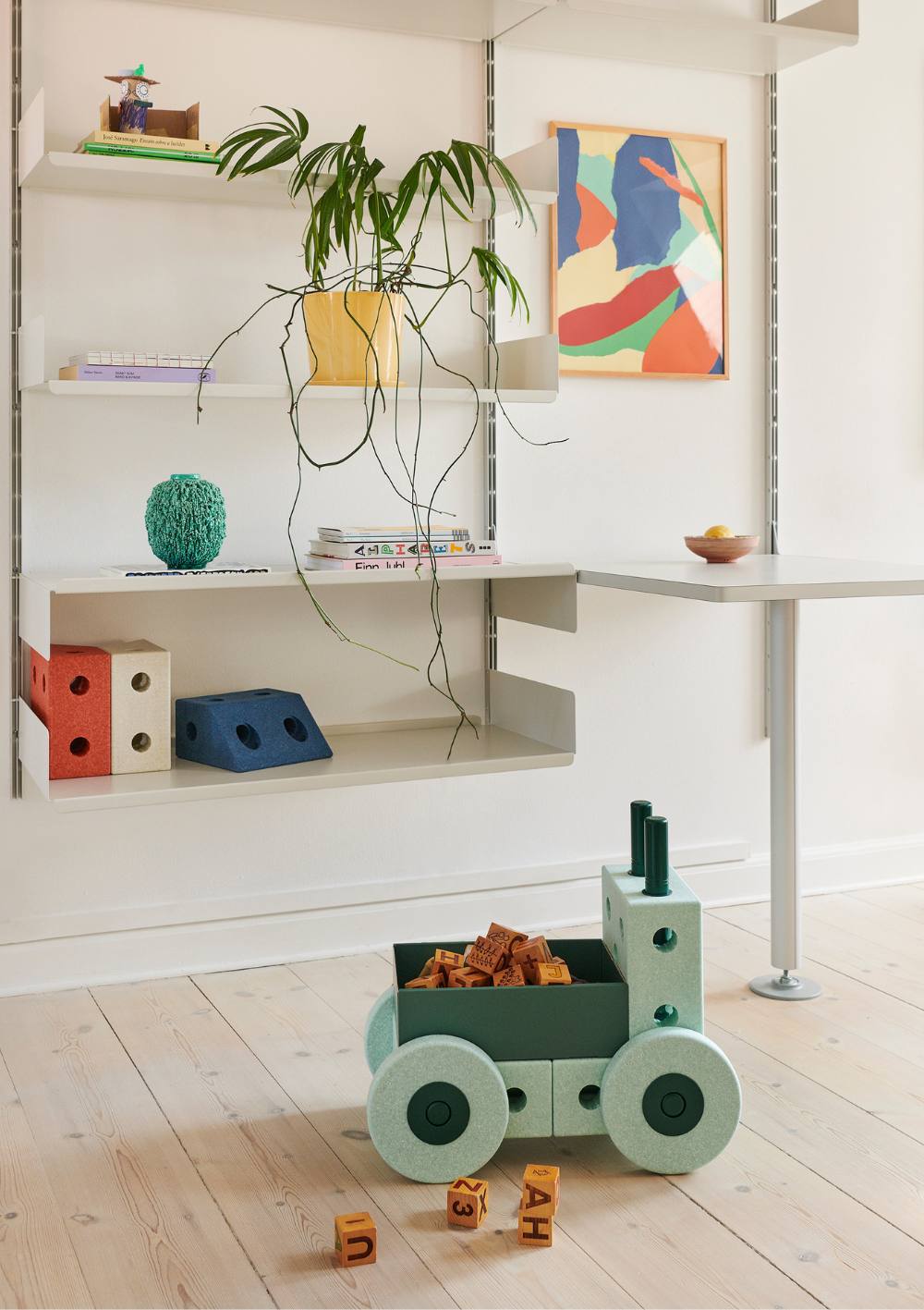 MODU 3-in-1 Lauflernwagen Ocean Mint / Forest Green
