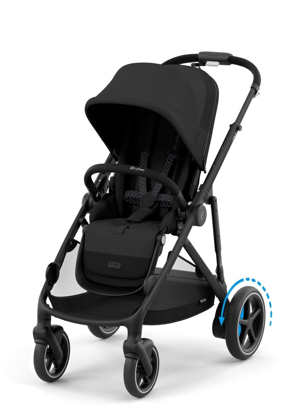 Kinderwagen 'e-Gazelle S' Moon Black / Black Frame