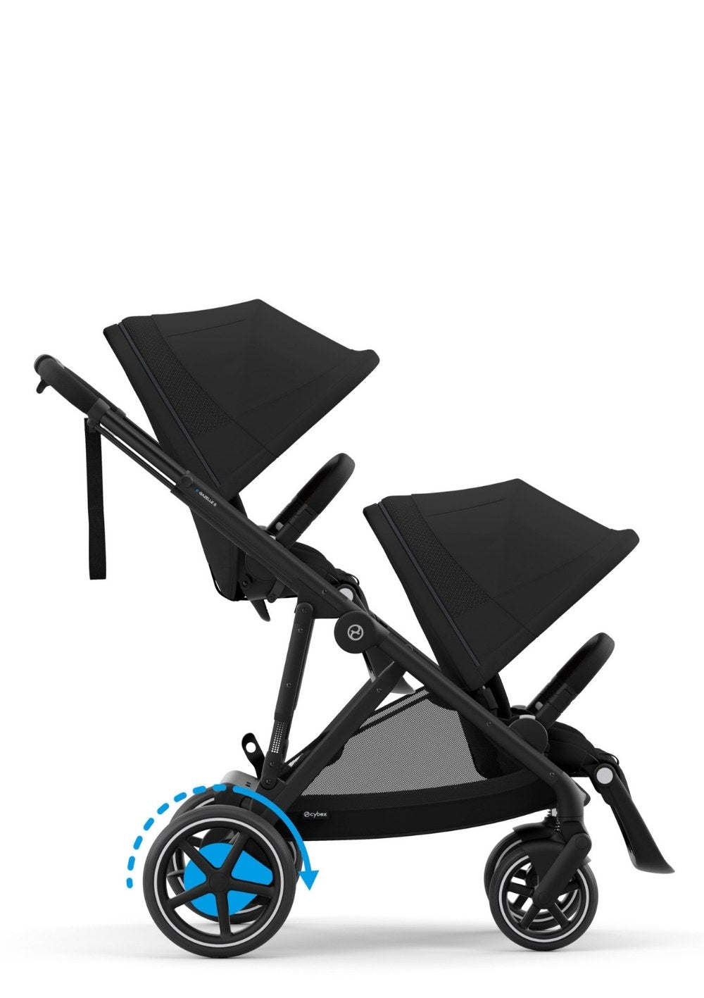 Kinderwagen 'e-Gazelle S' Moon Black / Black Frame