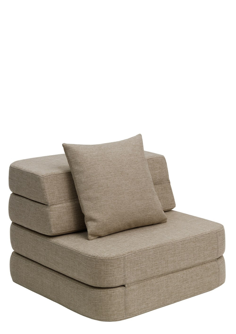 by KlipKlap 'KK 3 Fold Sofa Single Soft' Sand