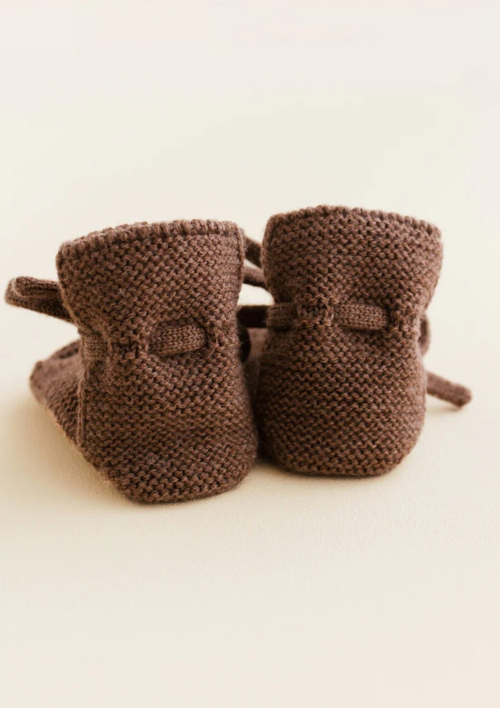 Merino Baby Booties Mocha