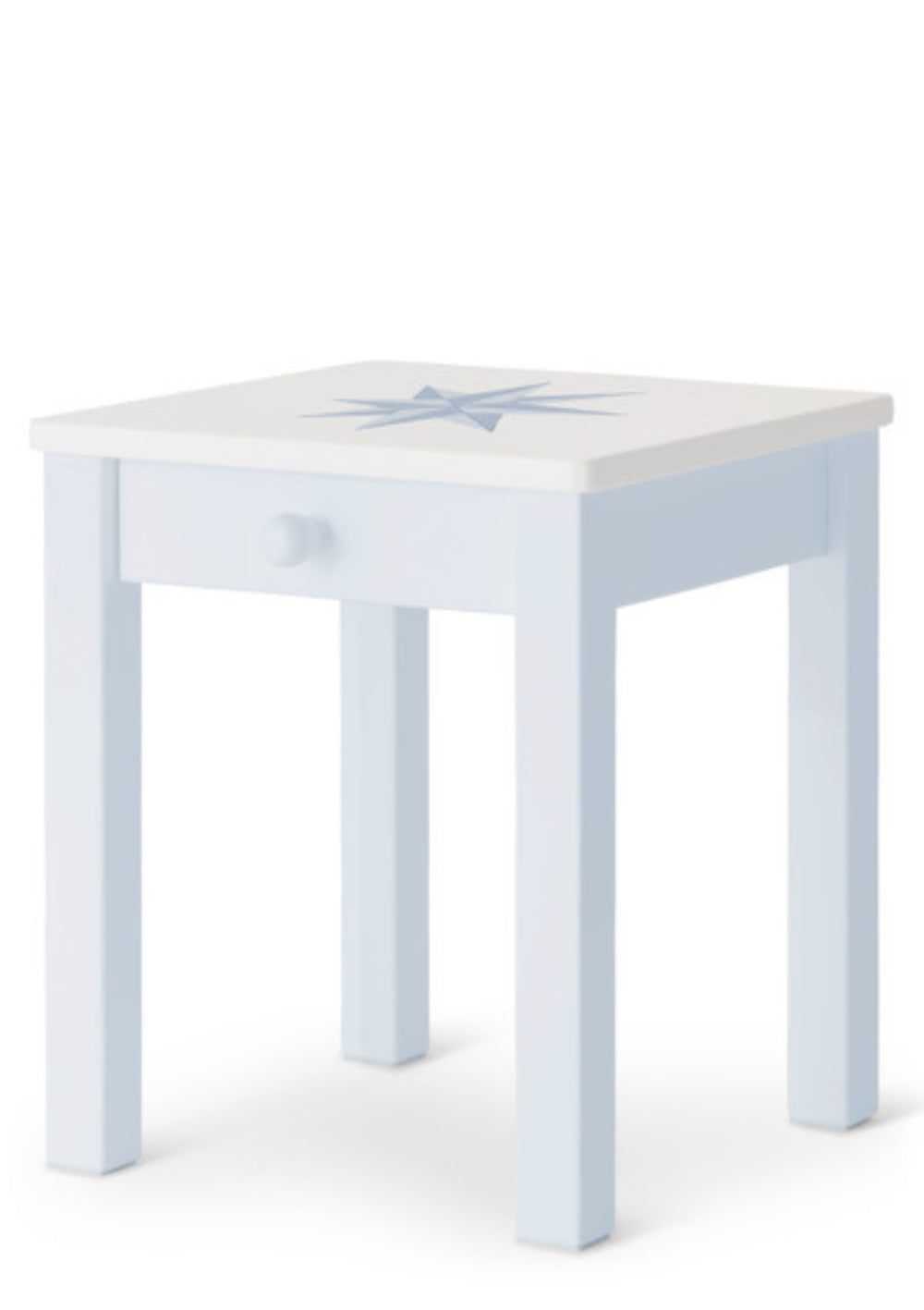 Isle of Dogs Design Nachttisch hellblau handbemalt