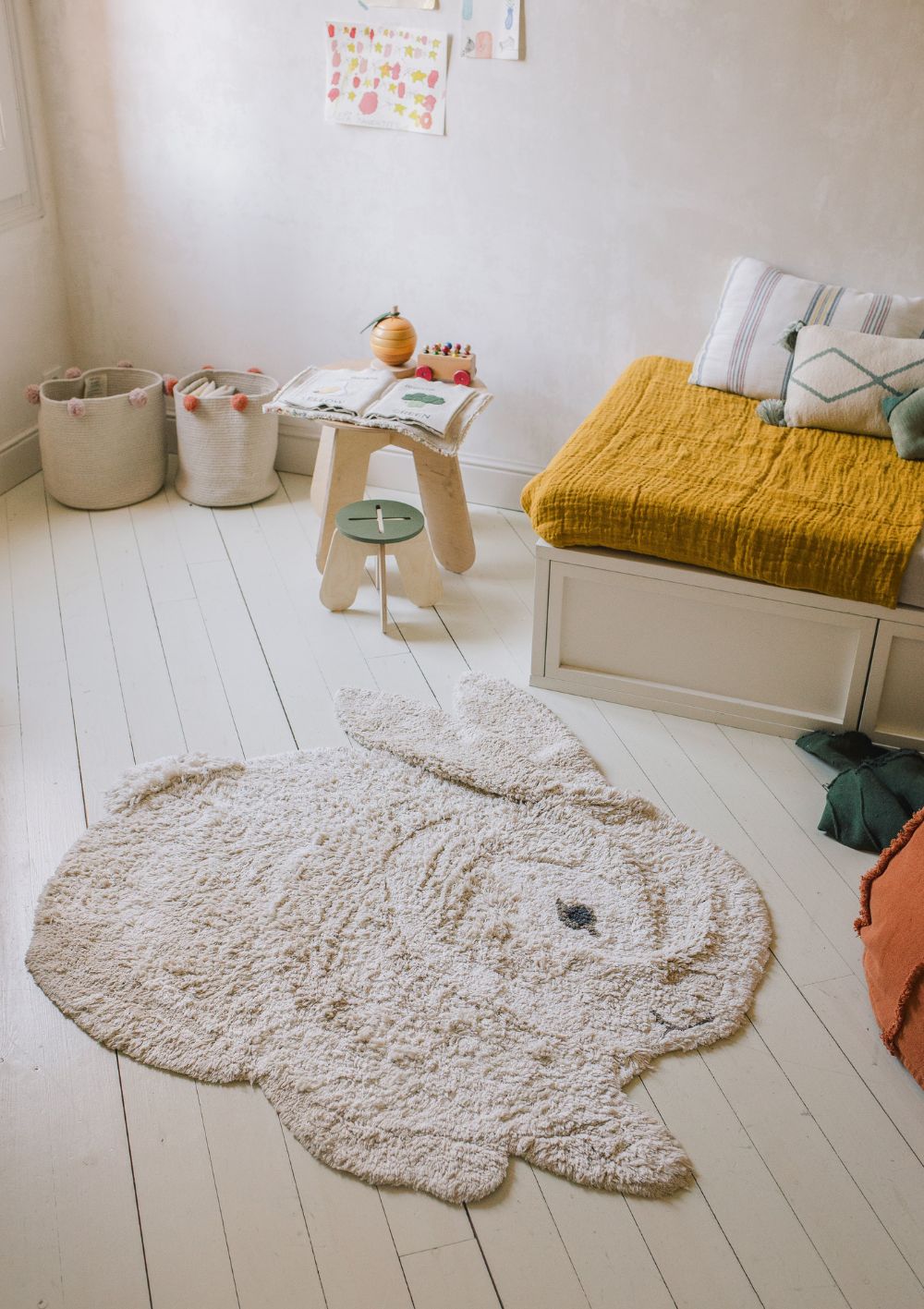Lorena Canals Teppich mit Tiermotiv 'Bunny' 135 x 130 cm