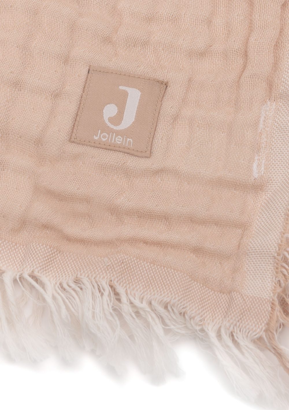 Jollein Musselin Decke 'Fringe' Moonstone 120 x 120 cm