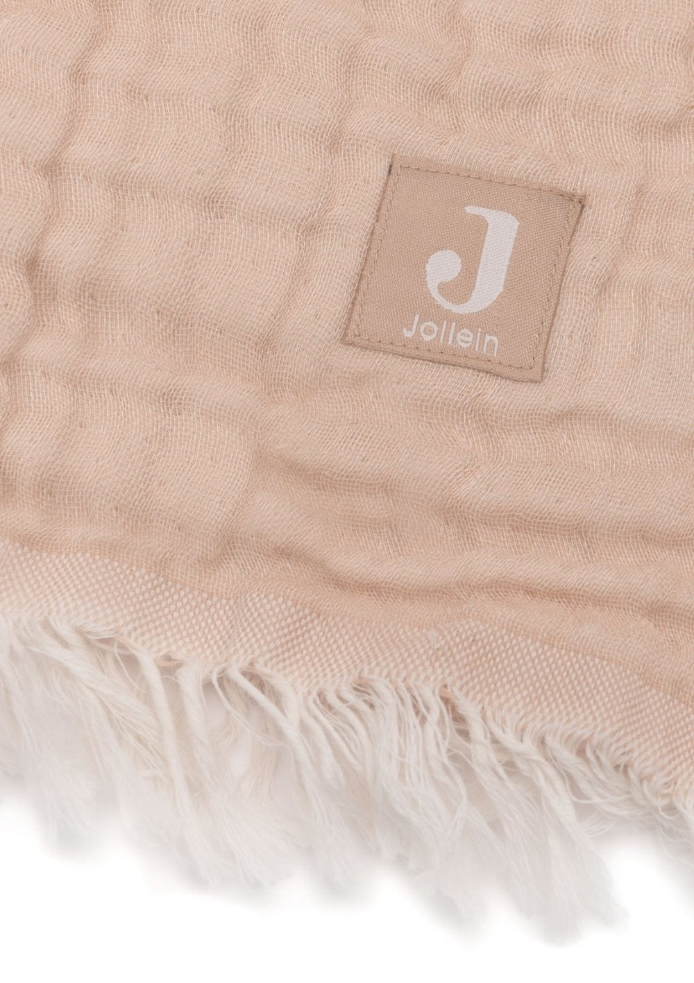 Jollein Musselin Decke 'Fringe' Moonstone 100 x 75 cm