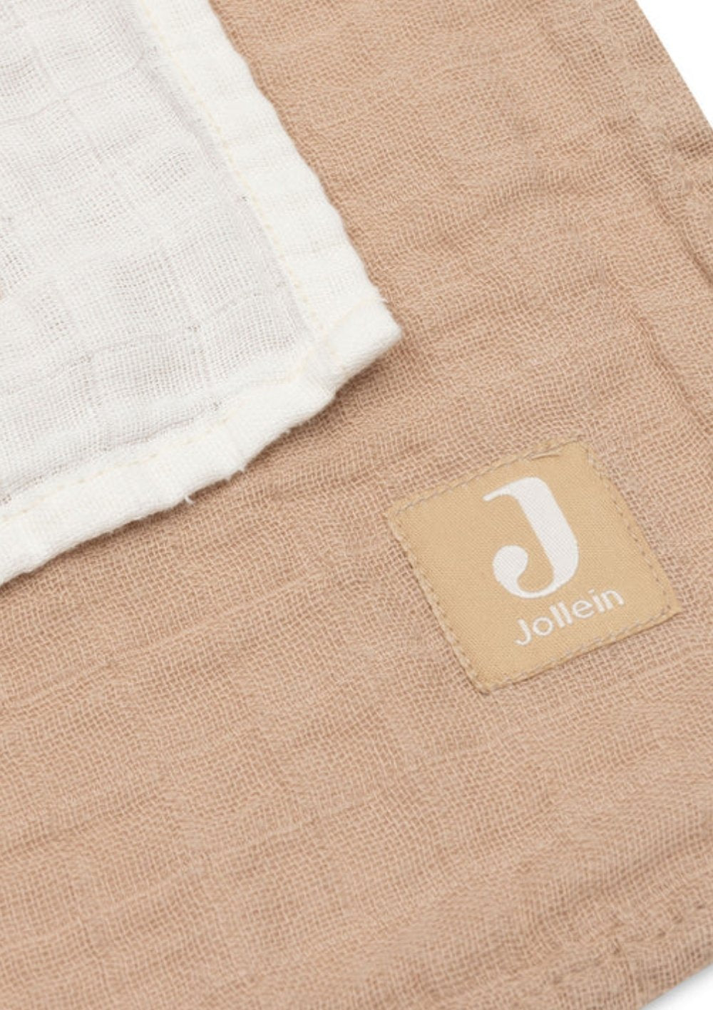 Jollein 2er-Set Mulltücher Biscuit / Ivory 115 x 115 cm
