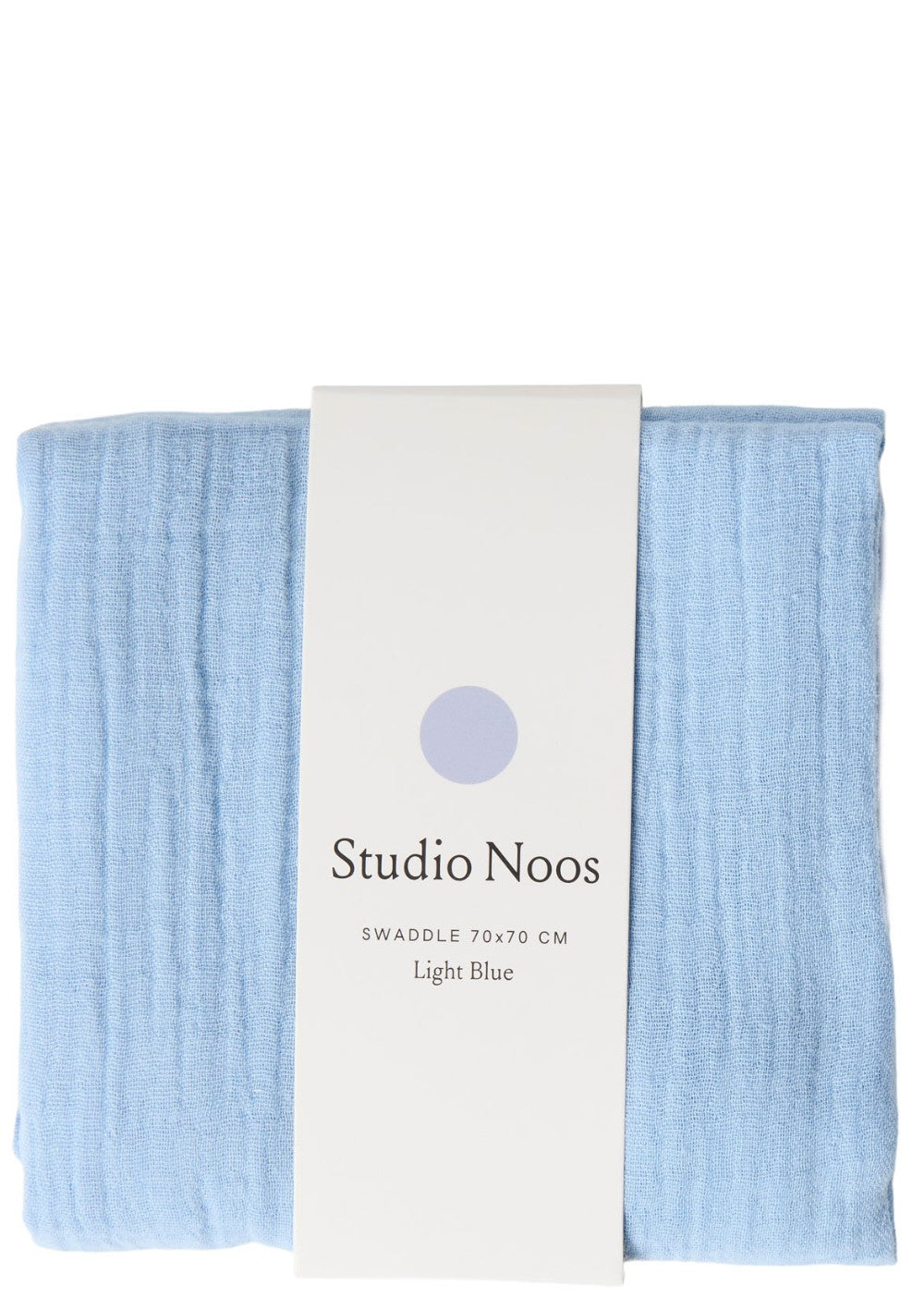 Studio Noos Musselin Mulltuch 'Swaddle Uni Medium' Light Blue 70 x 70 cm