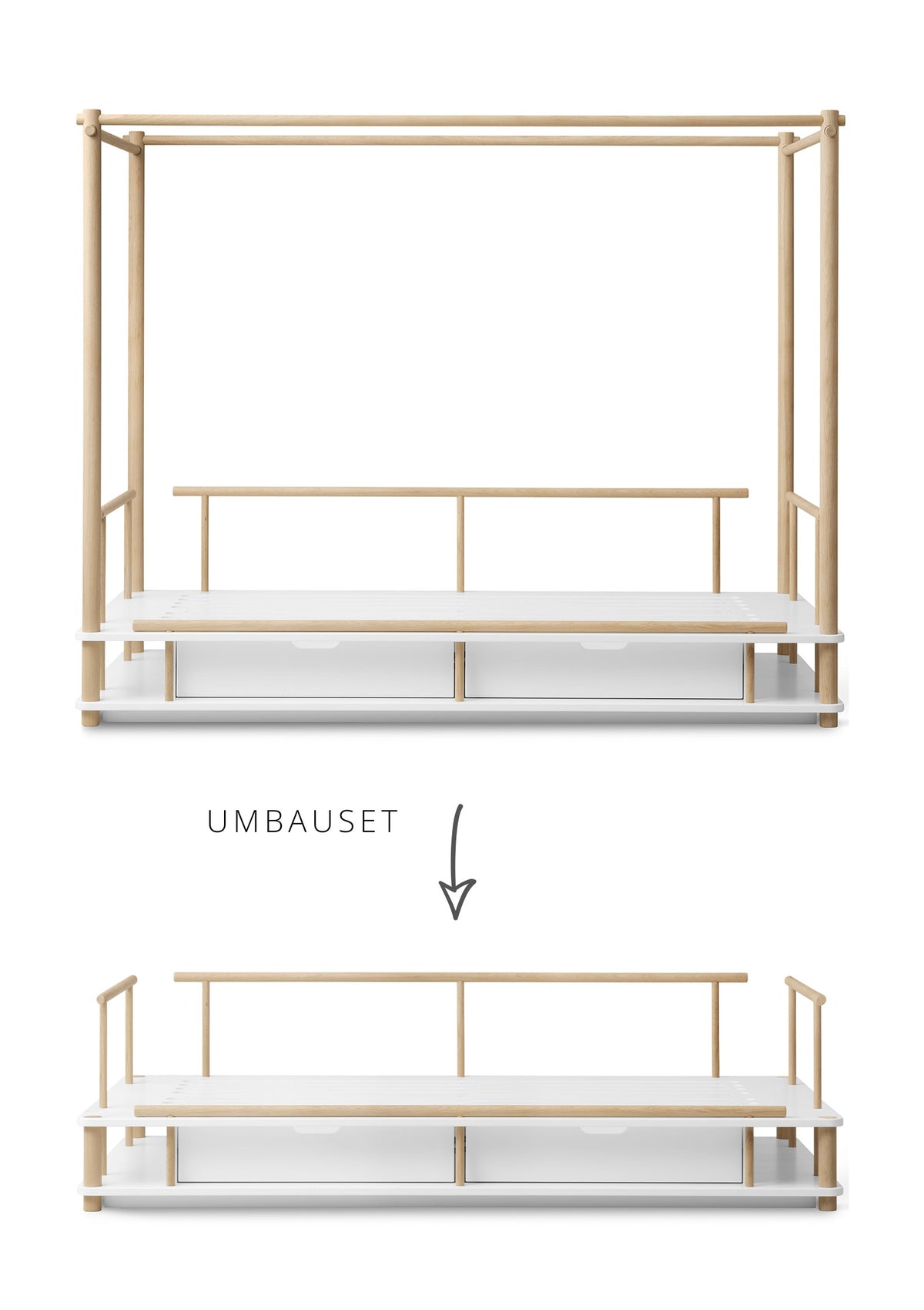 Oliver Furniture Umbauset für 'Camp' Bettsofa zum Himmelbett
