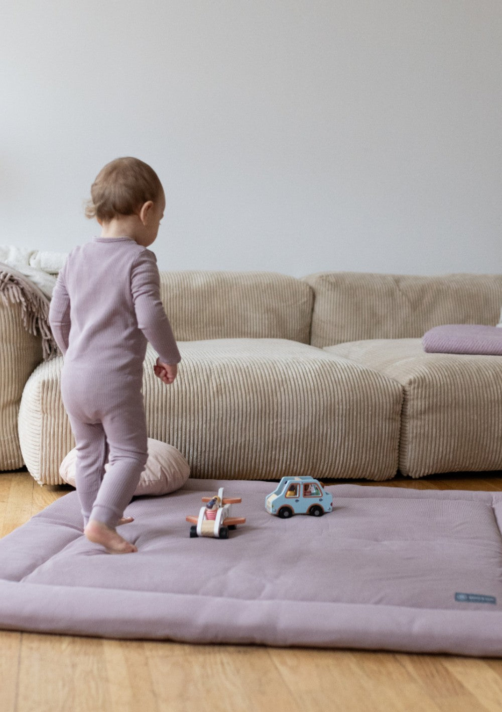 emma & noah Krabbeldecke Mini Piqué Essential Berry 120 x 120 cm