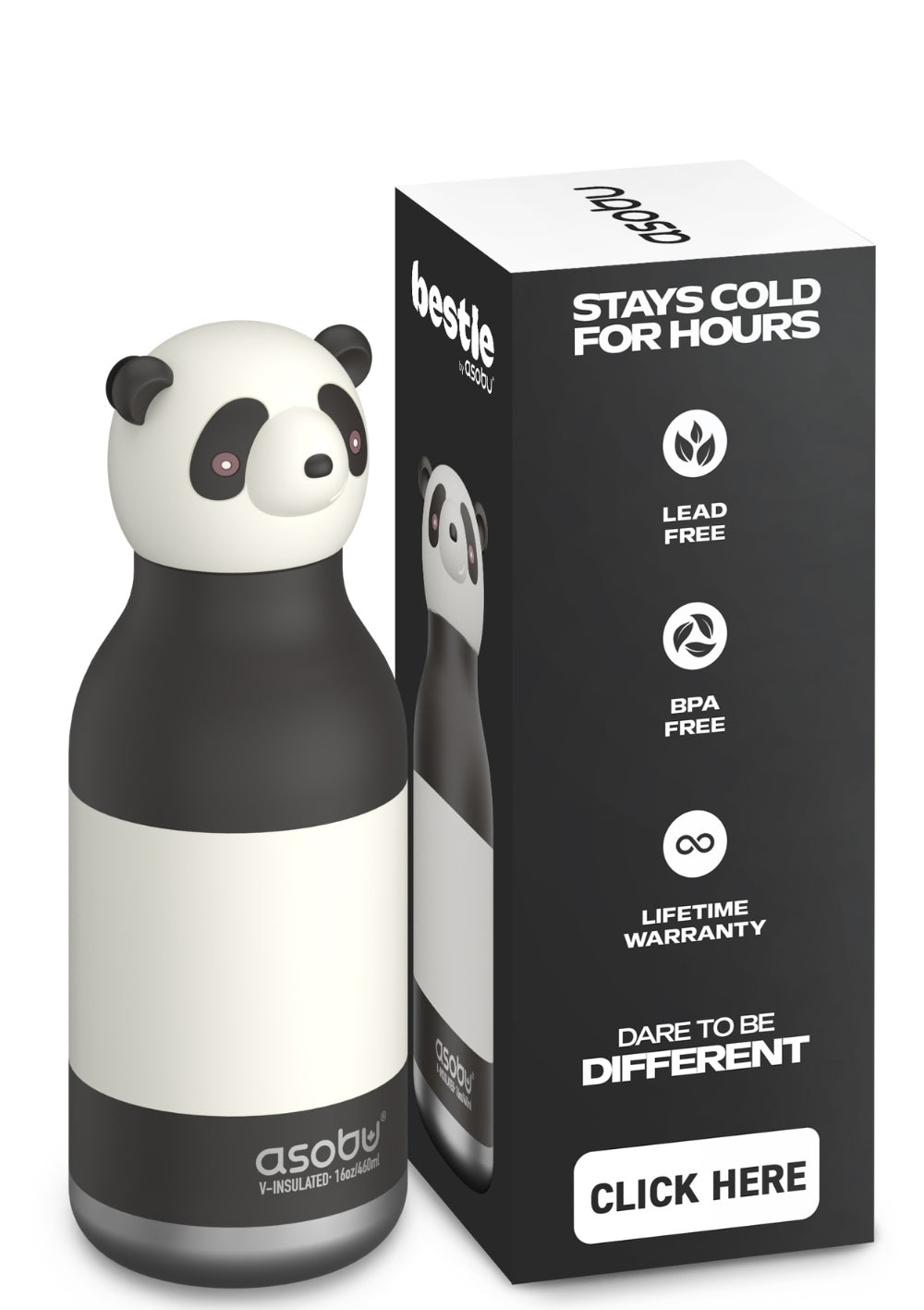 Asobu Trinkflasche 'Bestie' Mei the Panda Bear