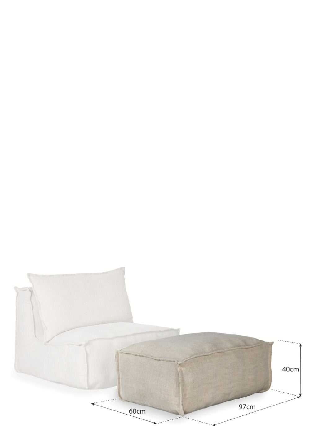 Quax Hocker 'Linen' Beige