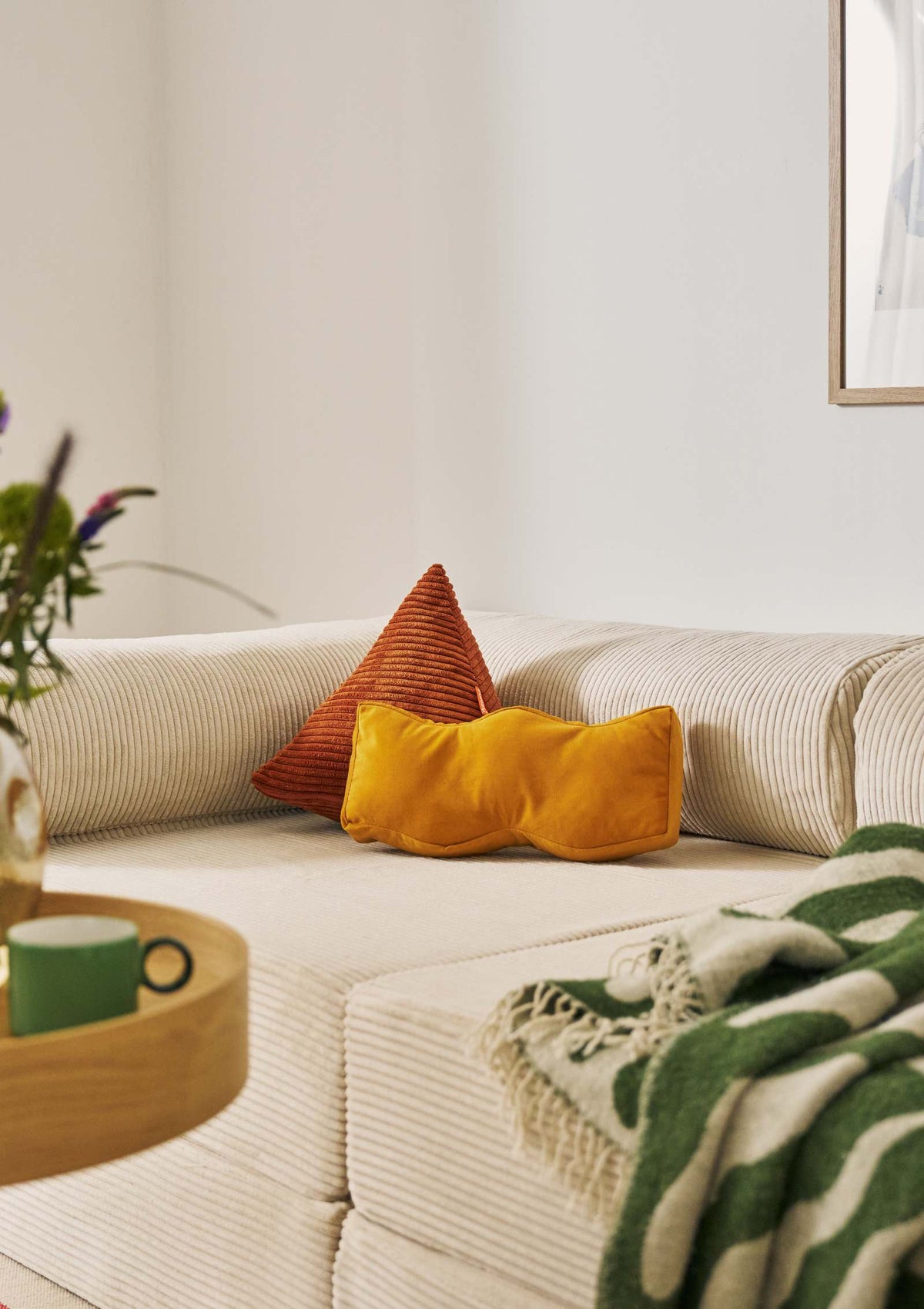 Funzy Family Sofa Cord Creme Beige
