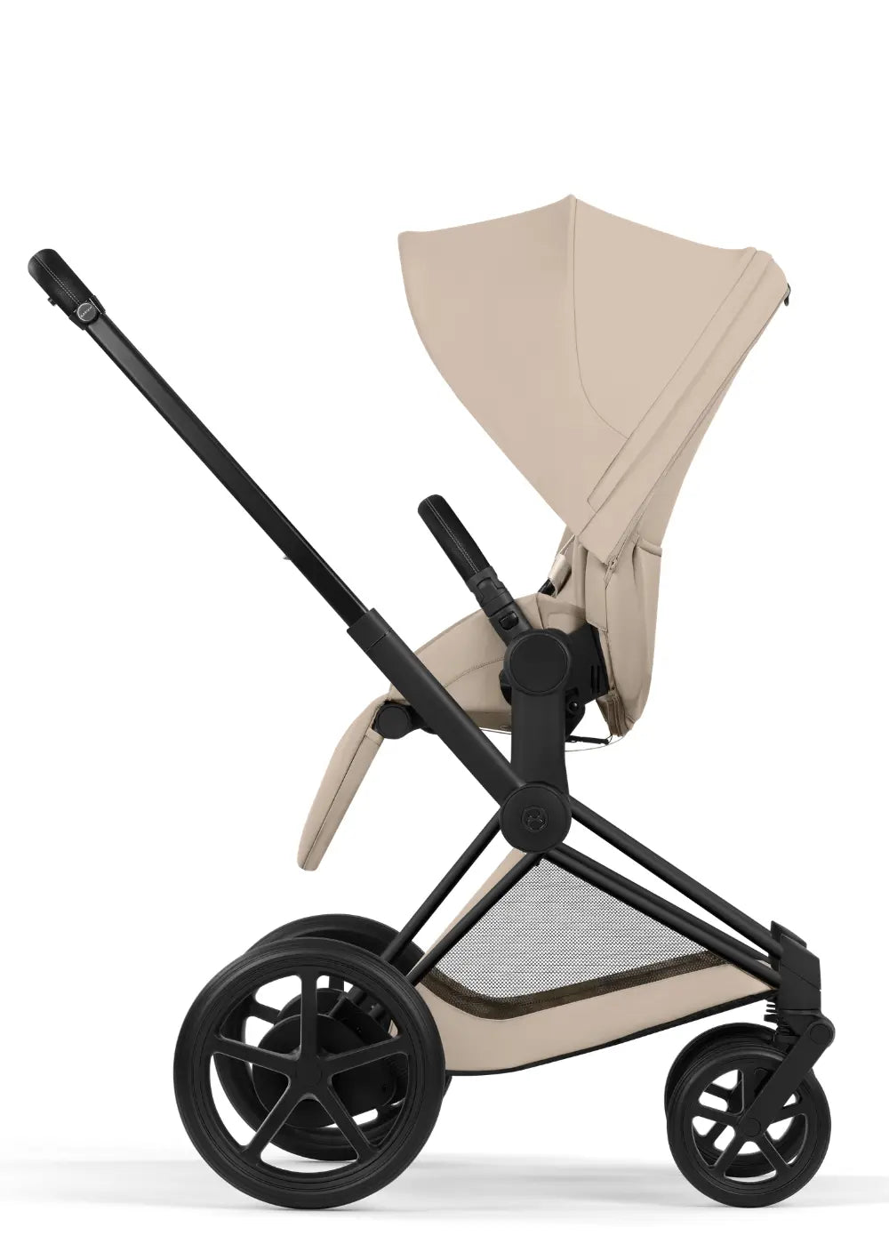 Cybex Kinderwagen-Set 'e-Priam Comfort' Cozy Beige (Matt Black Frame)