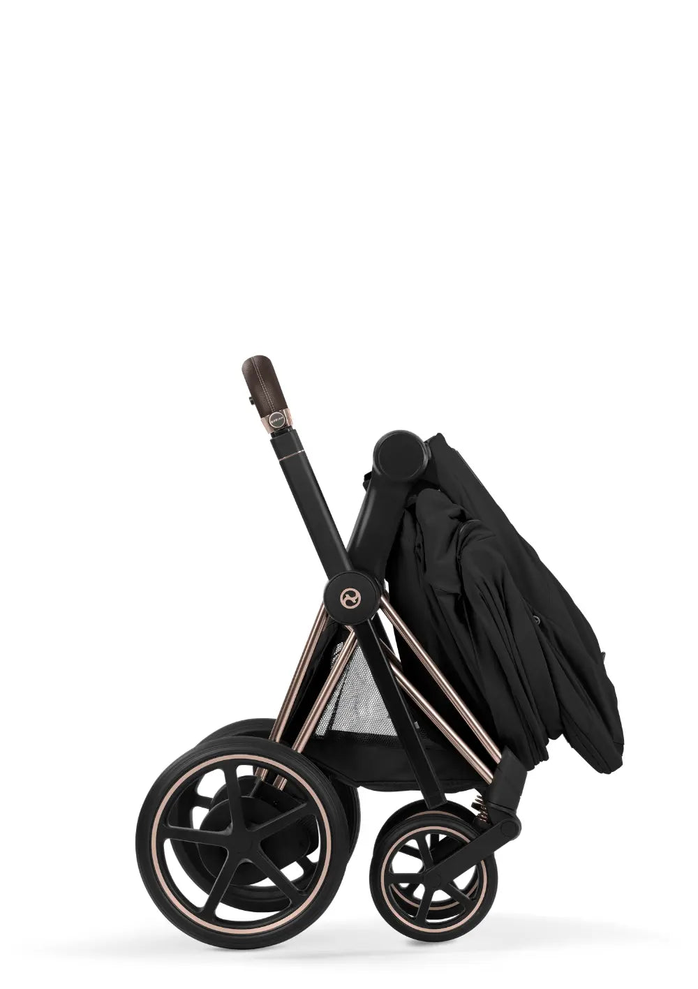 Cybex Kinderwagen-Set 'e-Priam Comfort' Sepia Black (Roségold Frame)