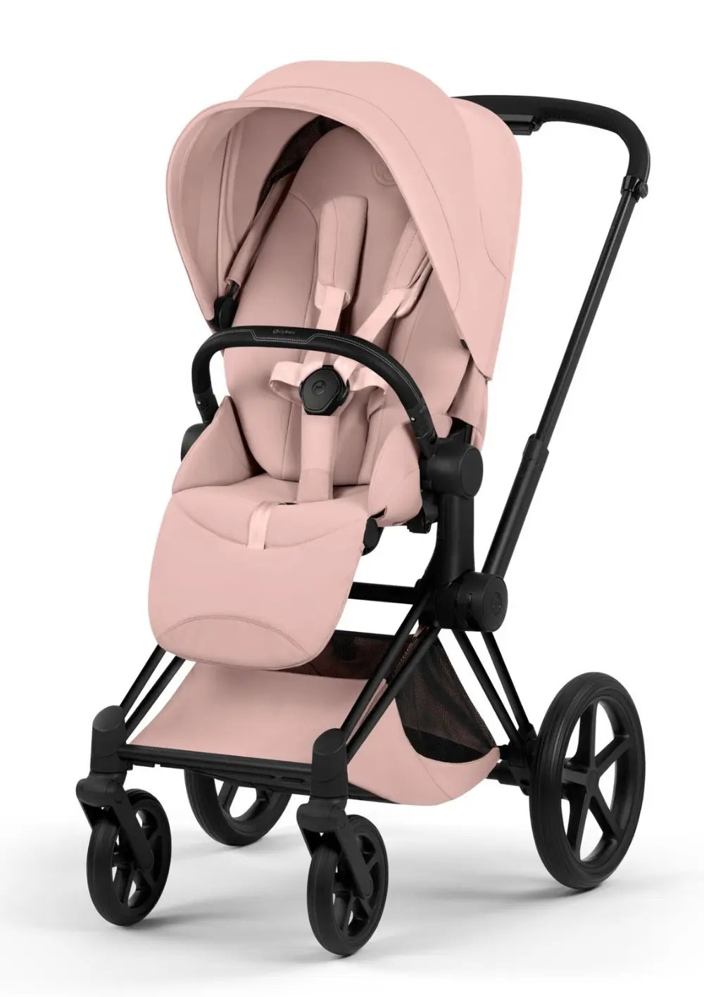 Cybex Kinderwagen-Set 'Priam Style' Peach Pink (Matt Black)