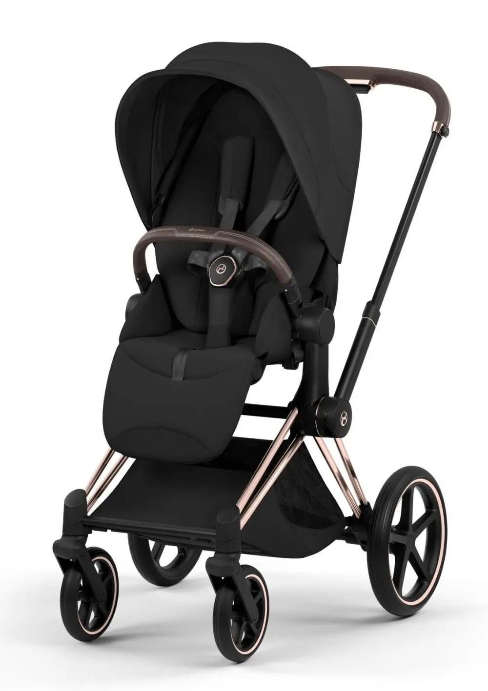 Cybex Kinderwagen-Set 'Priam Style' Sepia Black (Frame Roségold)