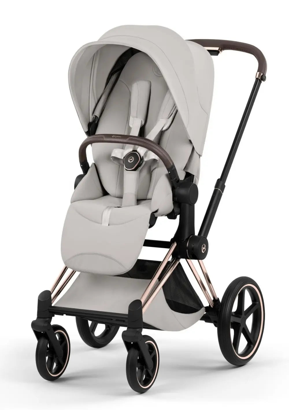 Cybex Kinderwagen-Set 'Priam Style' City Grey (Frame Roségold)
