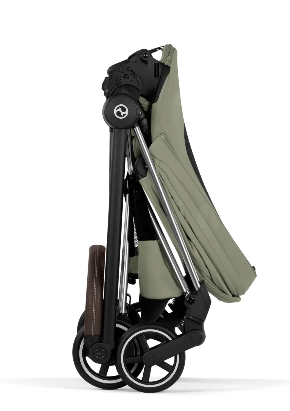 Cybex Kinderwagen-Set 'Mios' Sage Green / Chrome Brown Frame