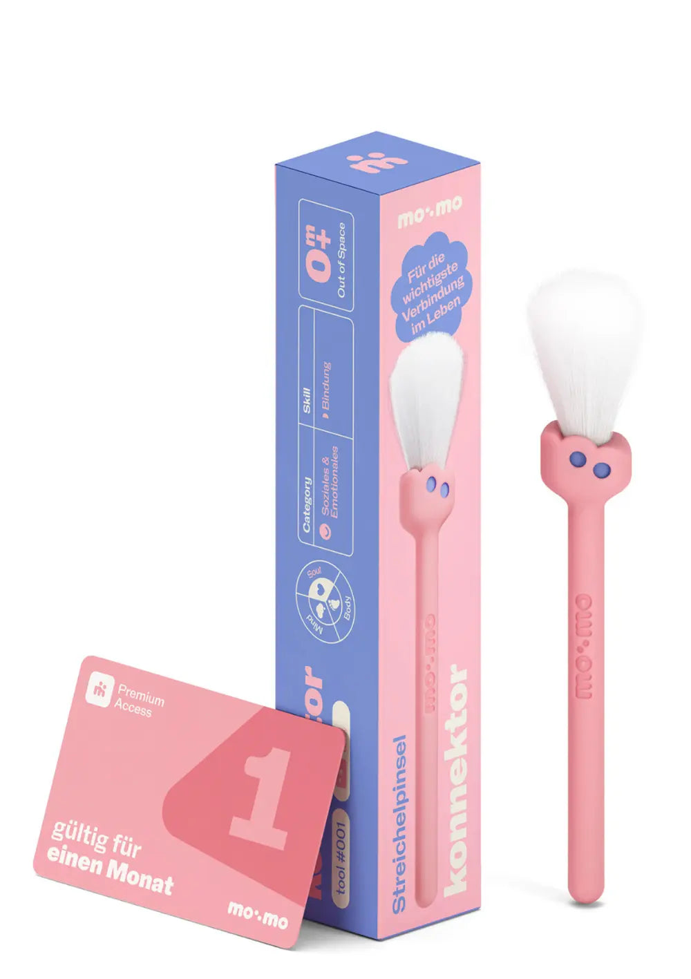 mo:mo Starter-Set 'Konnektor' Streichelpinsel mit App-Zugang Candy