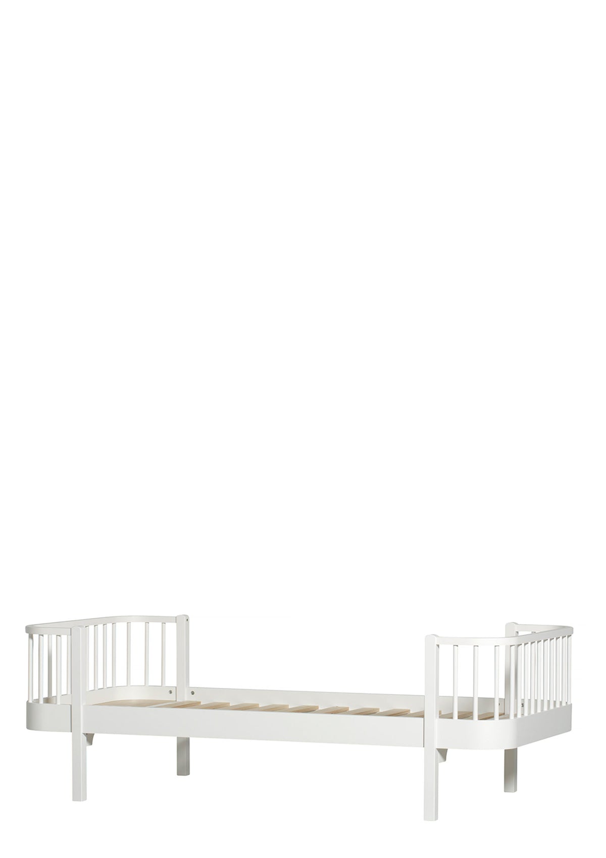 'Wood' Einzelbett weiß