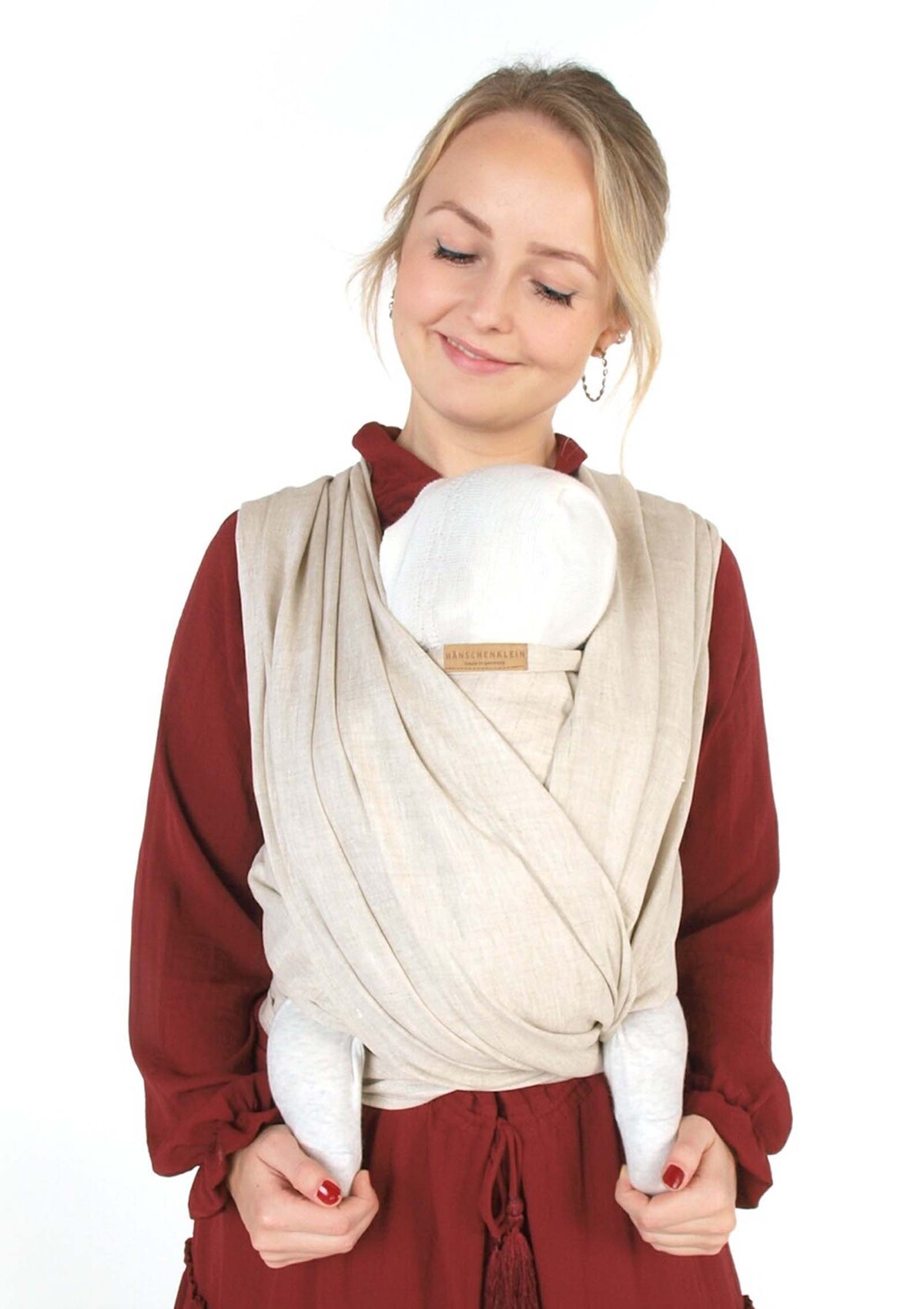 HänschenKlein Leinentragetuch 'Flax' beige meliert