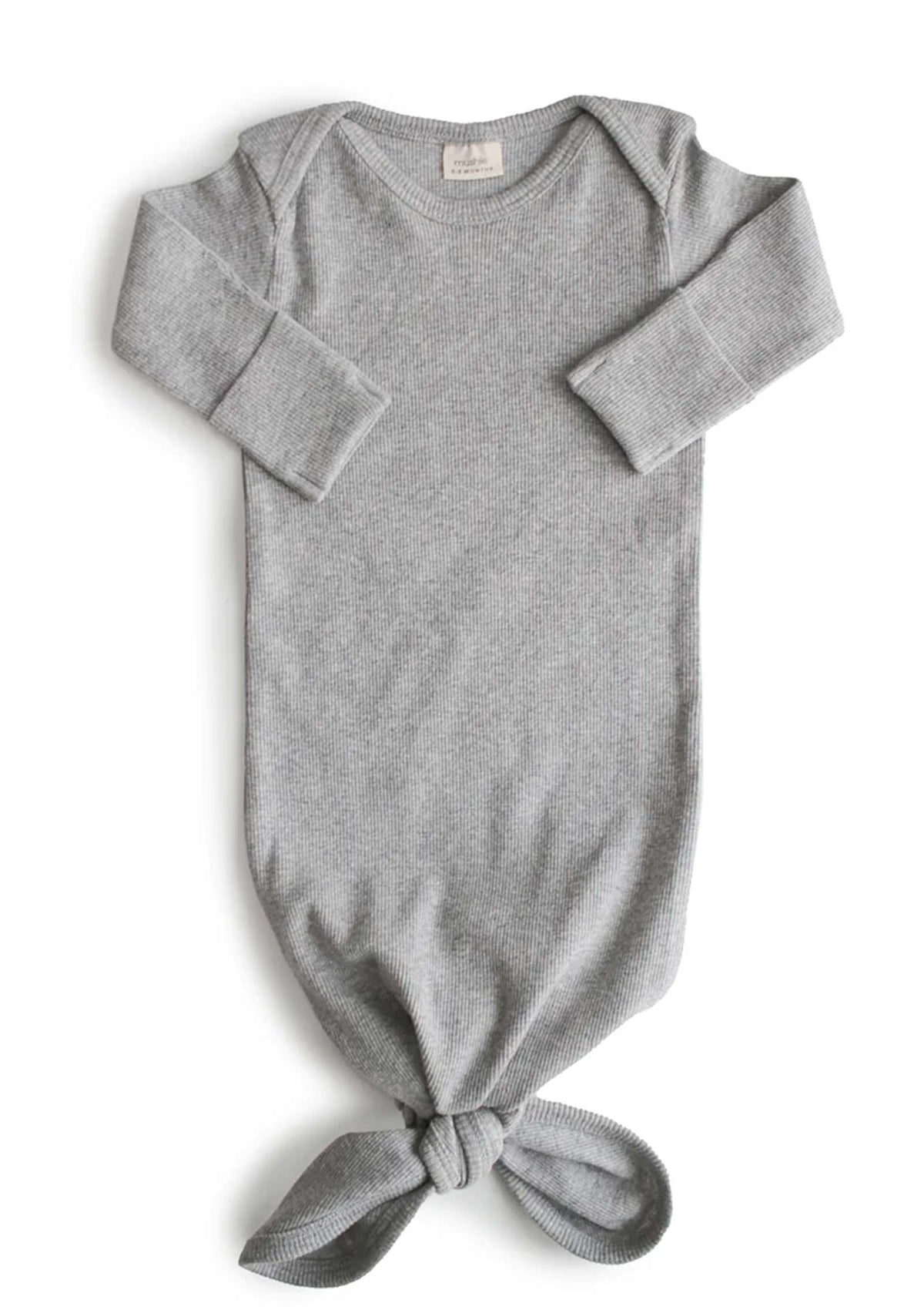 mushie geknotetes Babykleid Gray mélange
