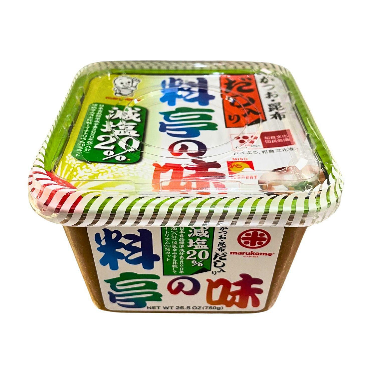 MARUKOME MISO RYOTEI NO AJI 20% LESS SODIUM 750G - GOHAN Market
