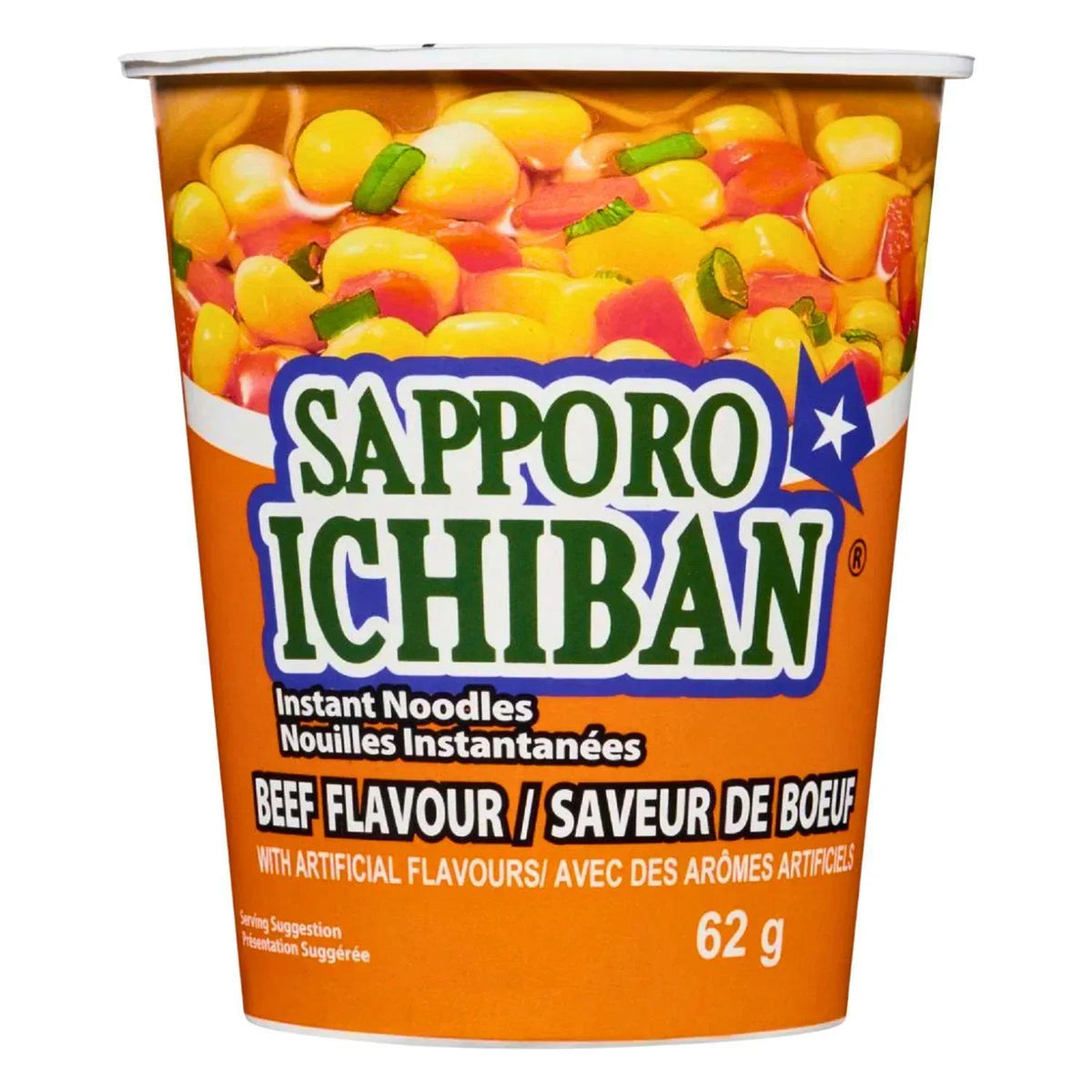 SAPPORO ICHIBAN RAMEN BEEF CUP NOODLE 2.20 0Z