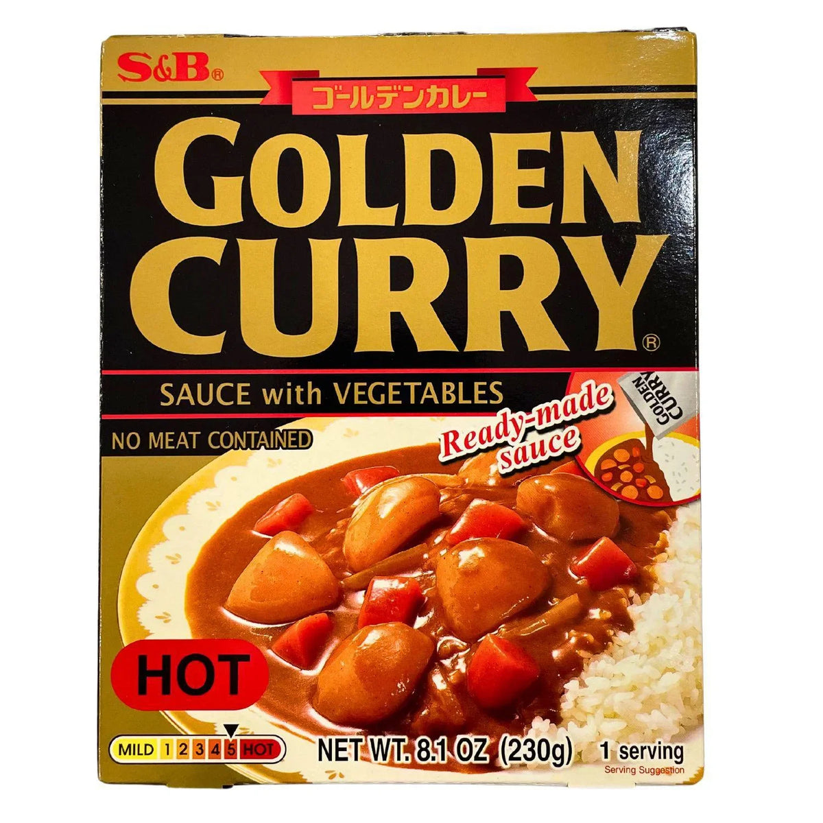 SB Golden Curry Sauce with Vegetables Retort Hot 8.1oz/230g - GOHAN Market