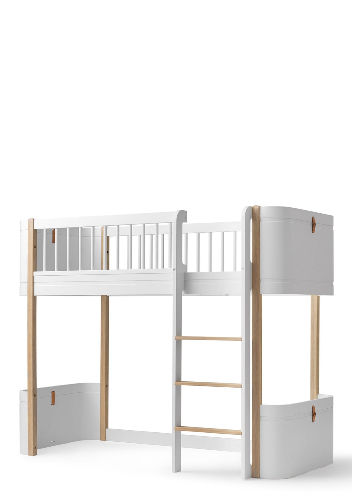 Oliver Furniture Umbauset für 'Wood Mini+' zum halbhohen Hochbett Weiß/Eiche