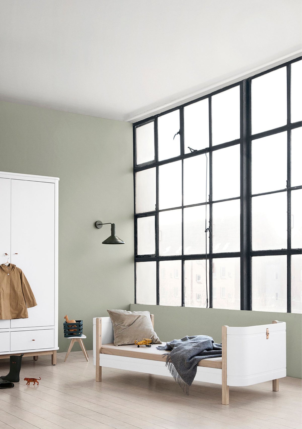 Oliver Furniture Umbauset zum Juniorbett 'Wood Mini+' Weiß / Eiche
