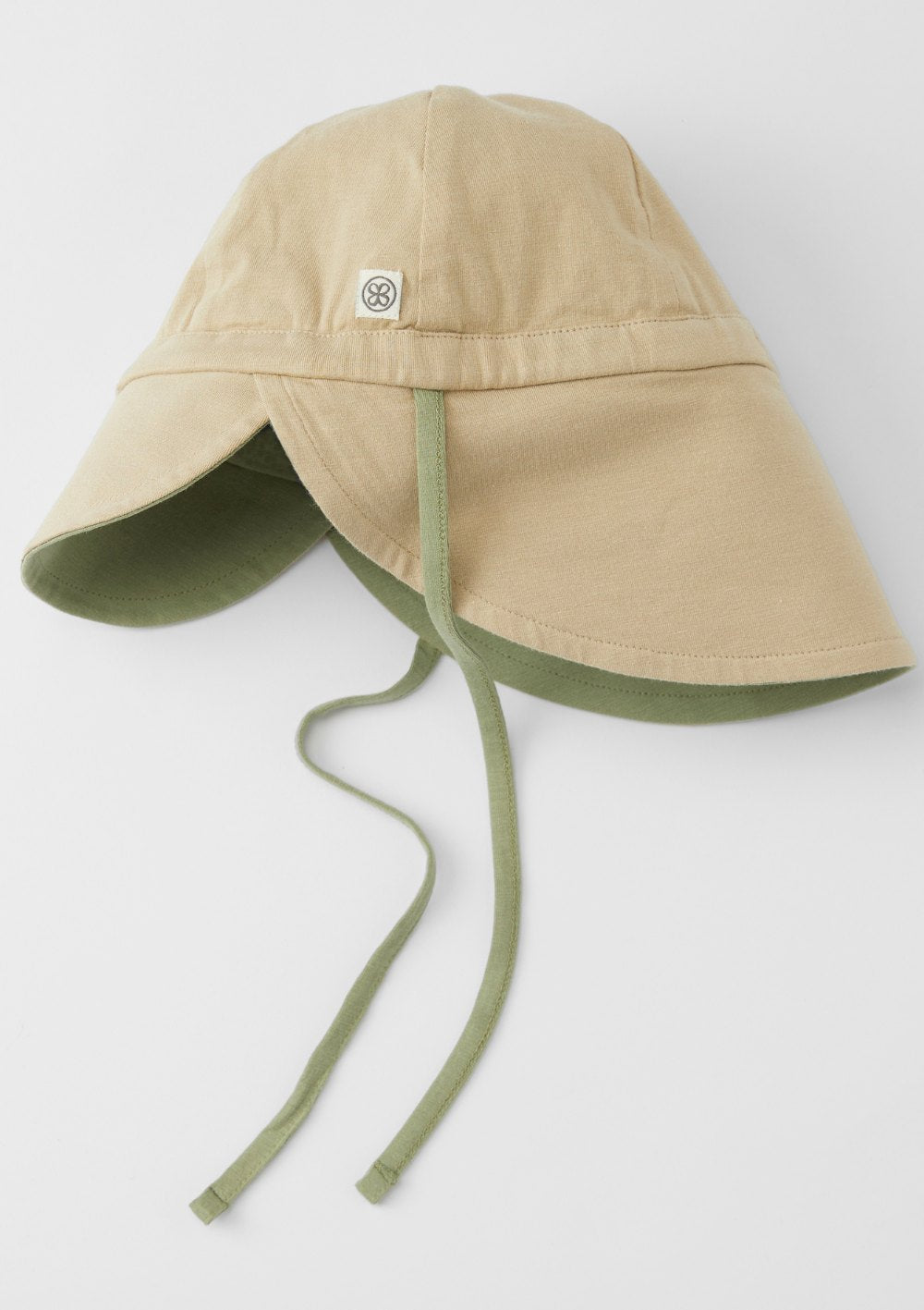 Cloby Wendbarer Sonnenhut UPF 50+ Olive Green/Sandy Beach