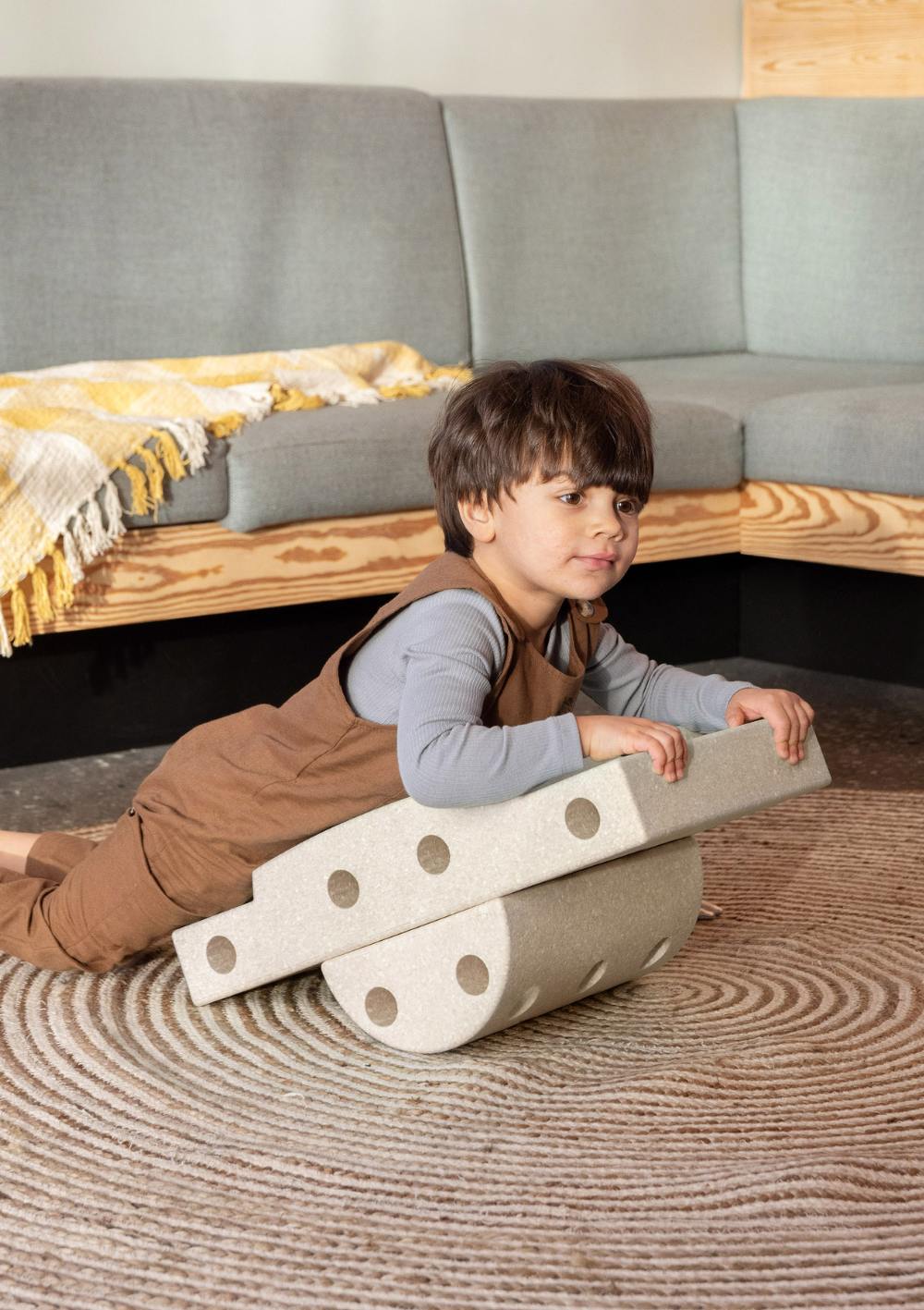 MODU Bauspielzeug 'Curiosity-Set' 14-teilig Sand Grey / Honey Yellow