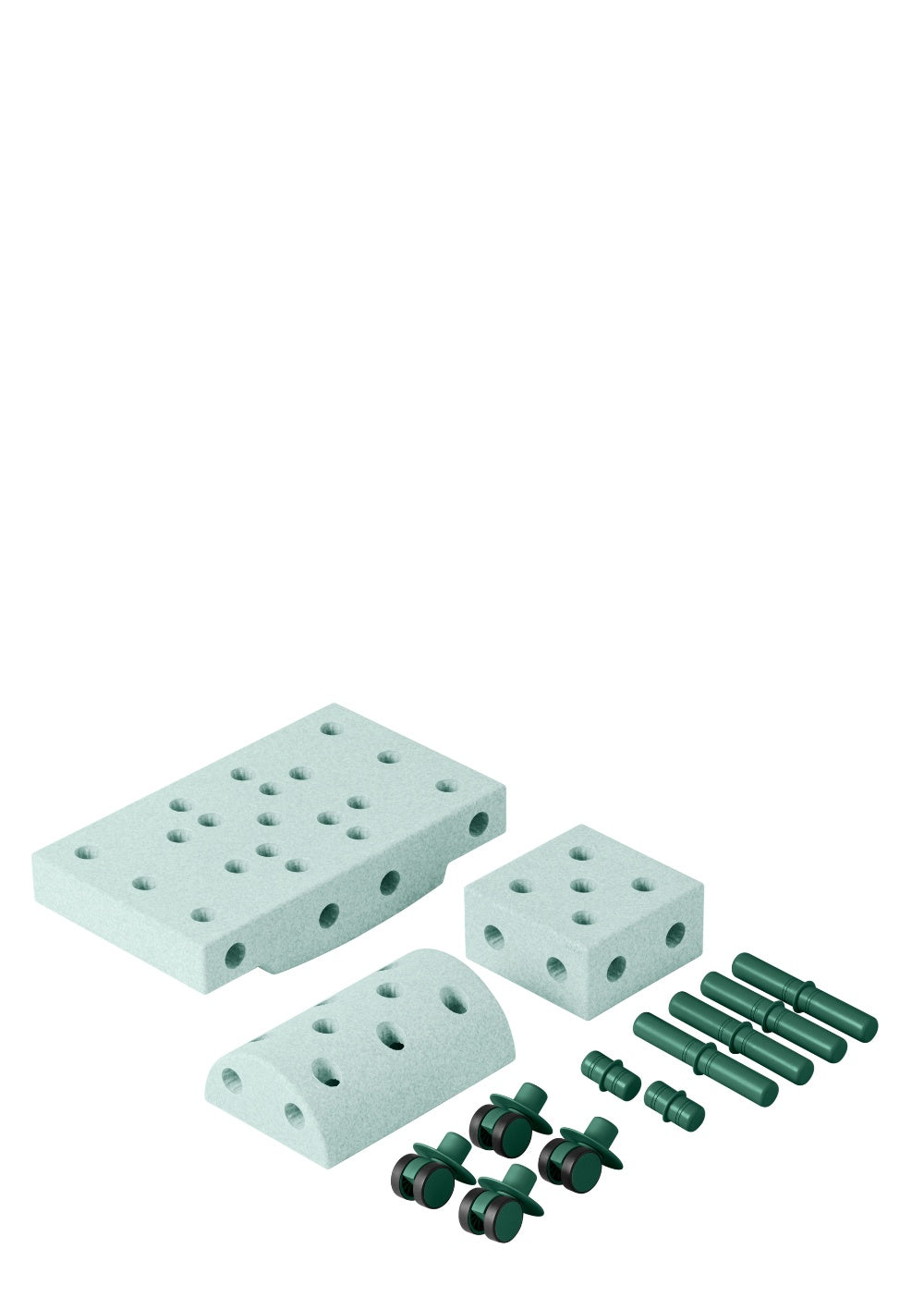 MODU Bauspielzeug 'Curiosity-Set' 14-teilig Ocean Mint / Forest Green