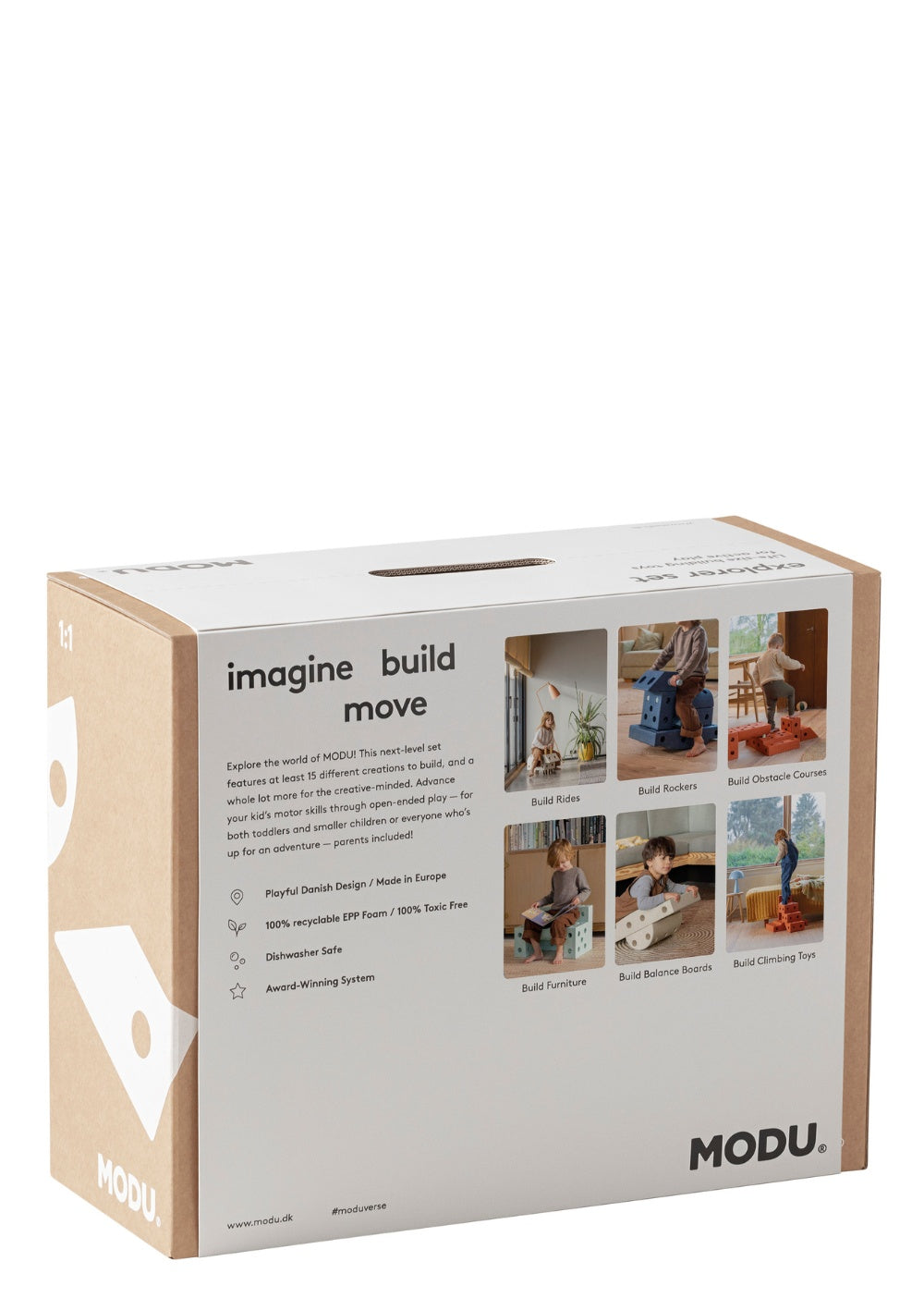 MODU Bauspielzeug 'Explorer-Set' 20-teilig Sand Grey / Honey Yellow