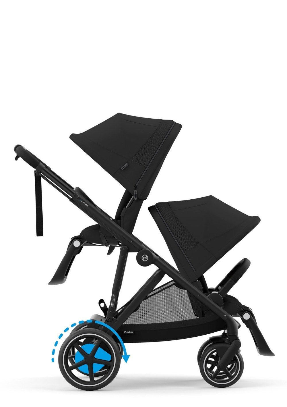 Kinderwagen 'e-Gazelle S' Moon Black  / Black Frame