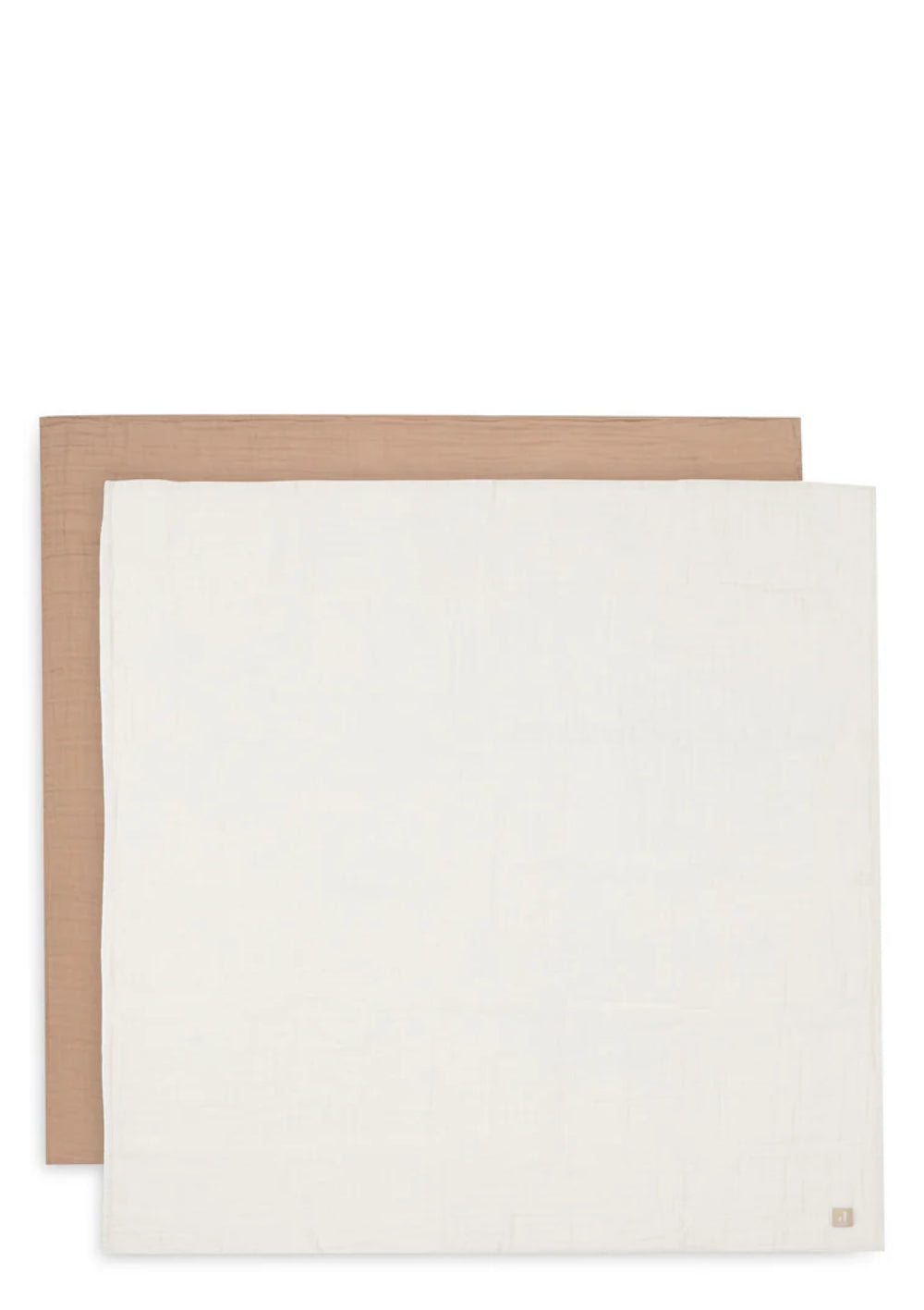 Jollein 2er-Set Mulltücher Biscuit / Ivory 115 x 115 cm