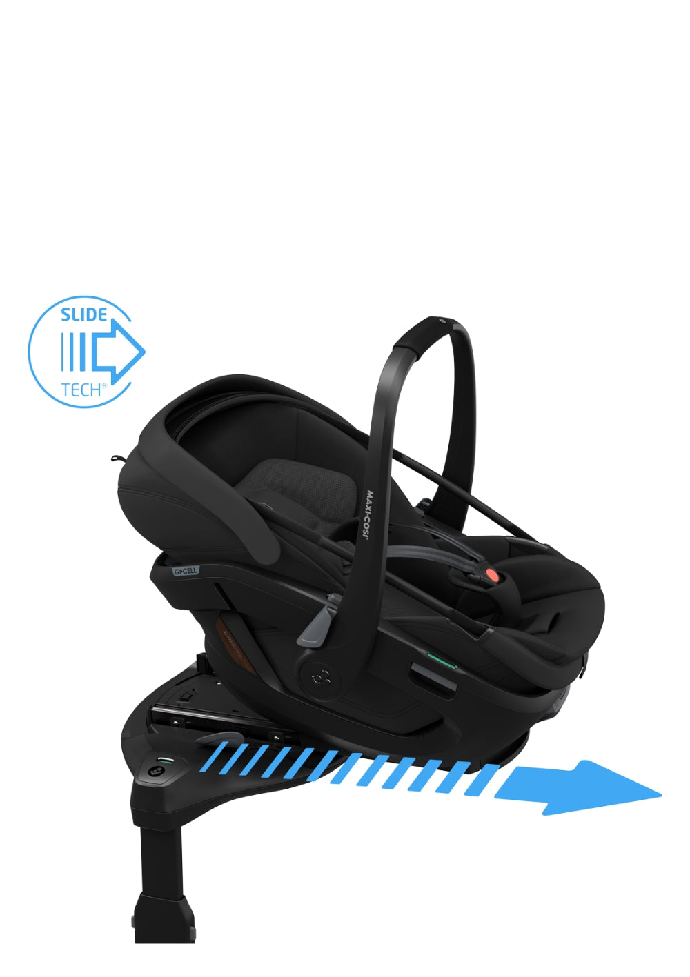 Maxi-Cosi Babyschale 'Coral Slide Pro' Onyx Black mit SlideTech®-Technologie