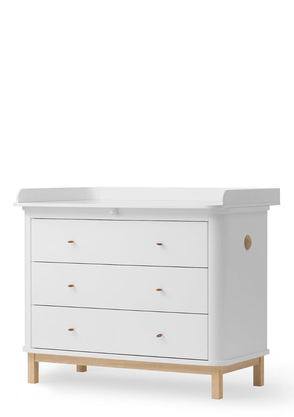 Oliver Furniture 'Wood' (Wickel-)Kommode 3 Schubladen Weiß/Eiche 