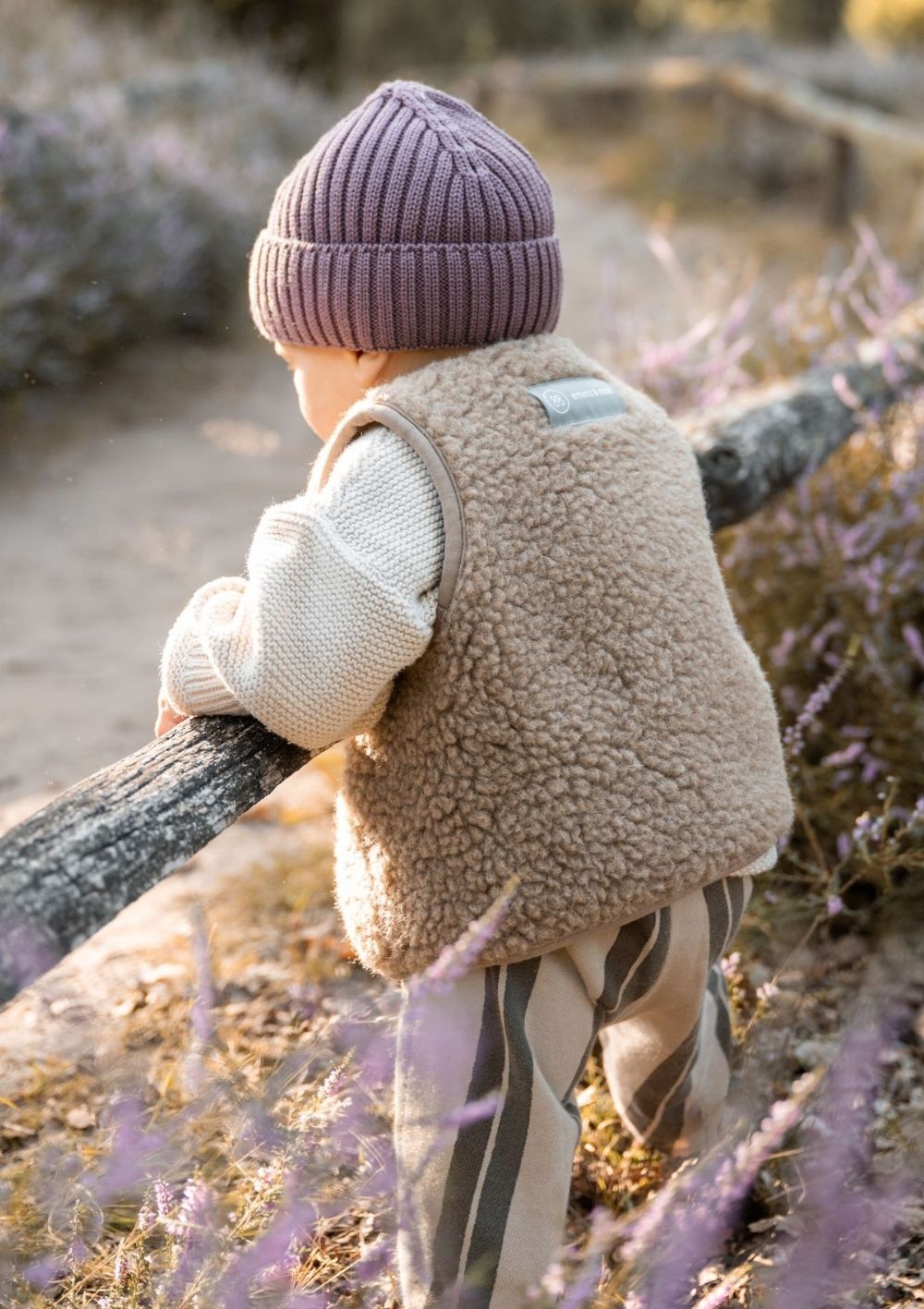 emma & noah Merino Teddy Weste Essential Taupe