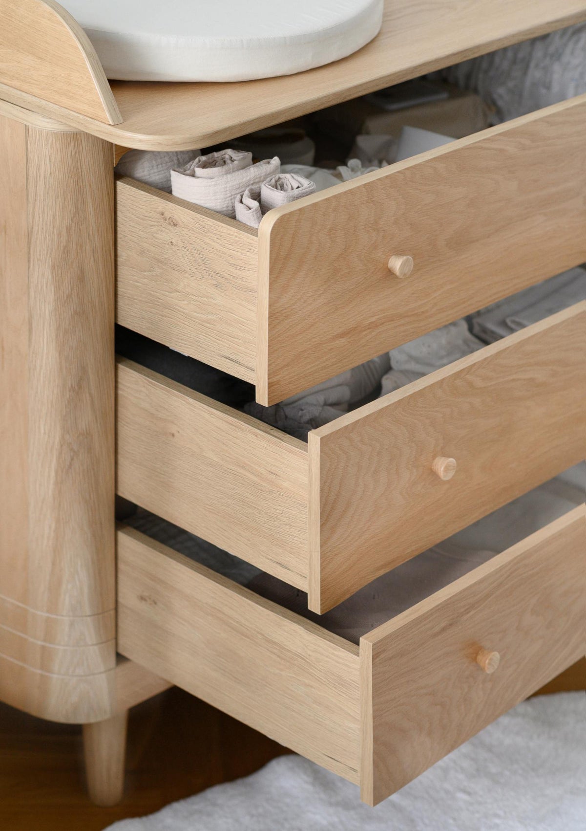 We Are Bitte (Wickel-)Kommode 'Nature Dresser 2.0' Eiche – Schubladen