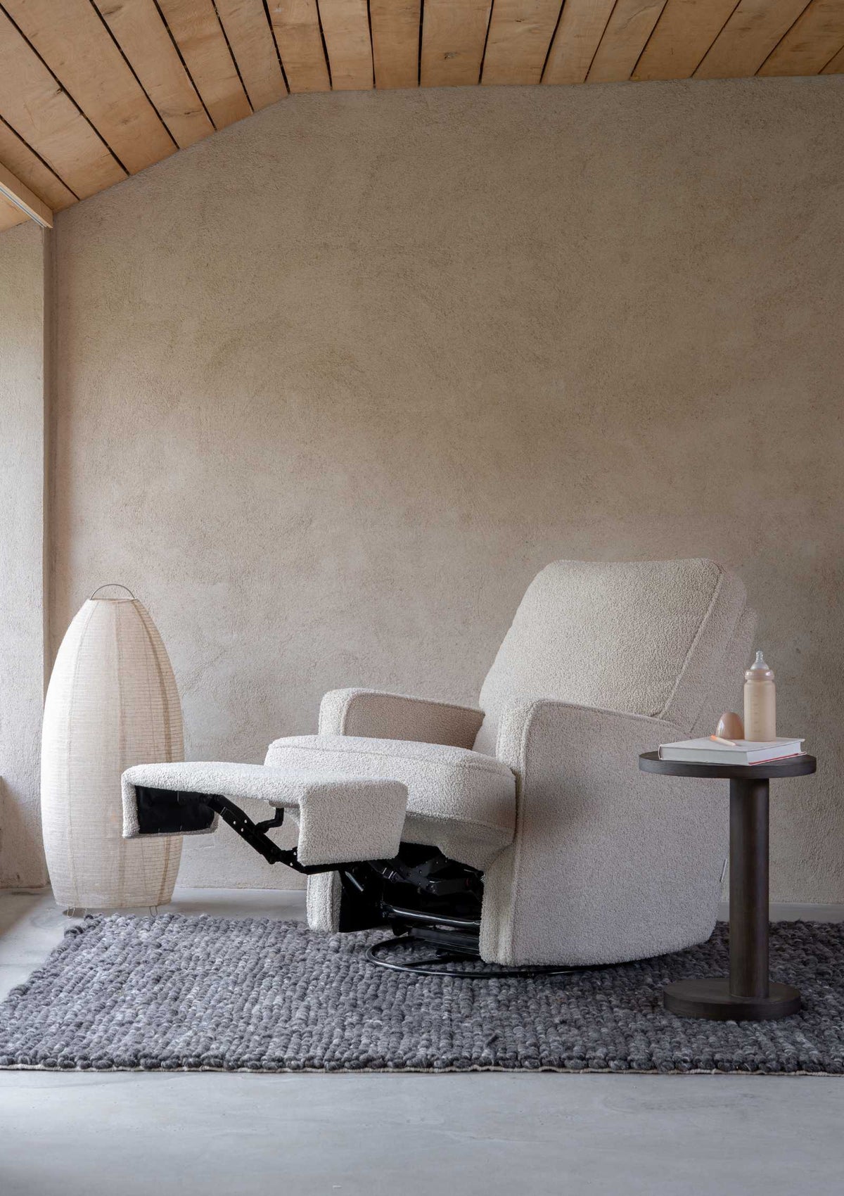 Quax Liegesessel 'Swivel & Gliding Recliner' mit manueller Relax-Funktion Teddy Taupe
