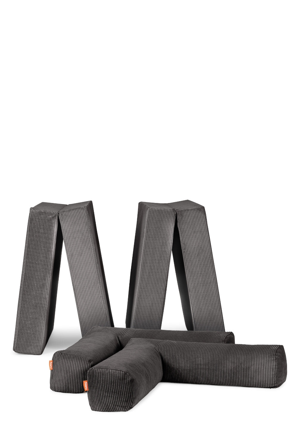 Funzy Family Sofa Cord Kiesel Grau