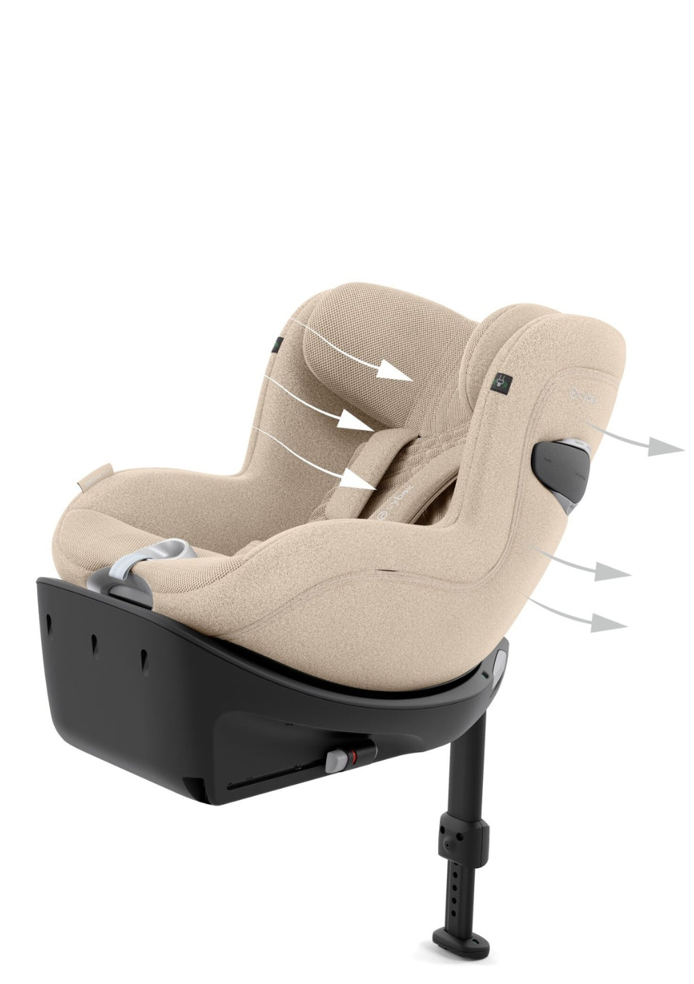 Cybex Kindersitz 'Sirona Ti i-Size PLUS' Cozy Beige mit Belüftungssystem