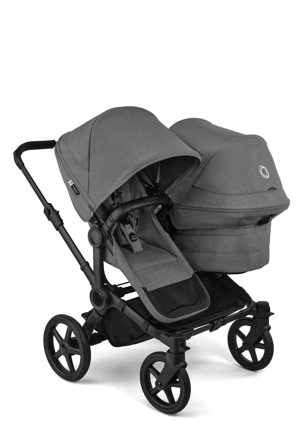 Bugaboo Geschwisterwagen 'Donkey 6 Duo' Moon Grey