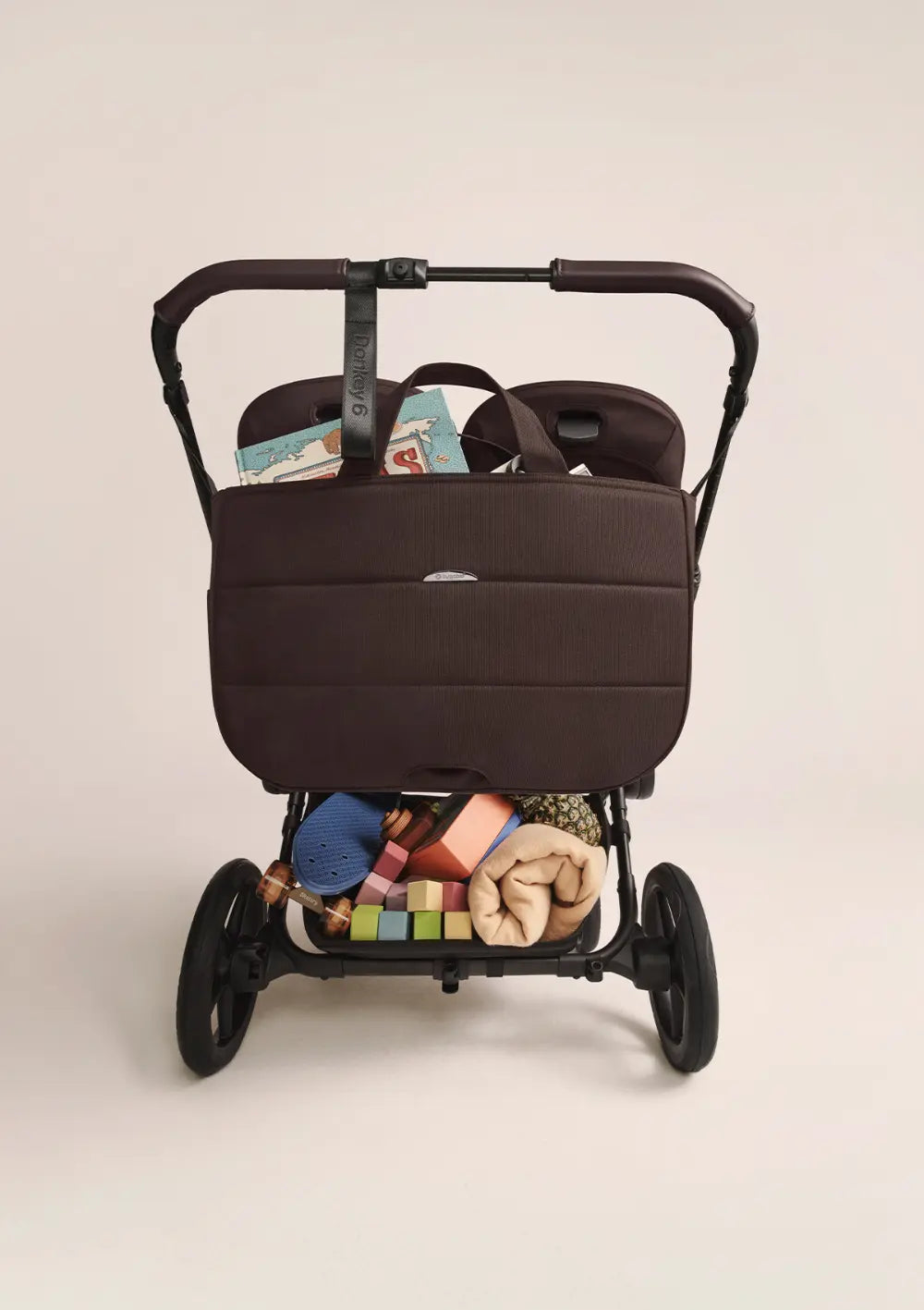 Bugaboo Zwillingskinderwagen 'Donkey 6 Twin' Cocoa Brown